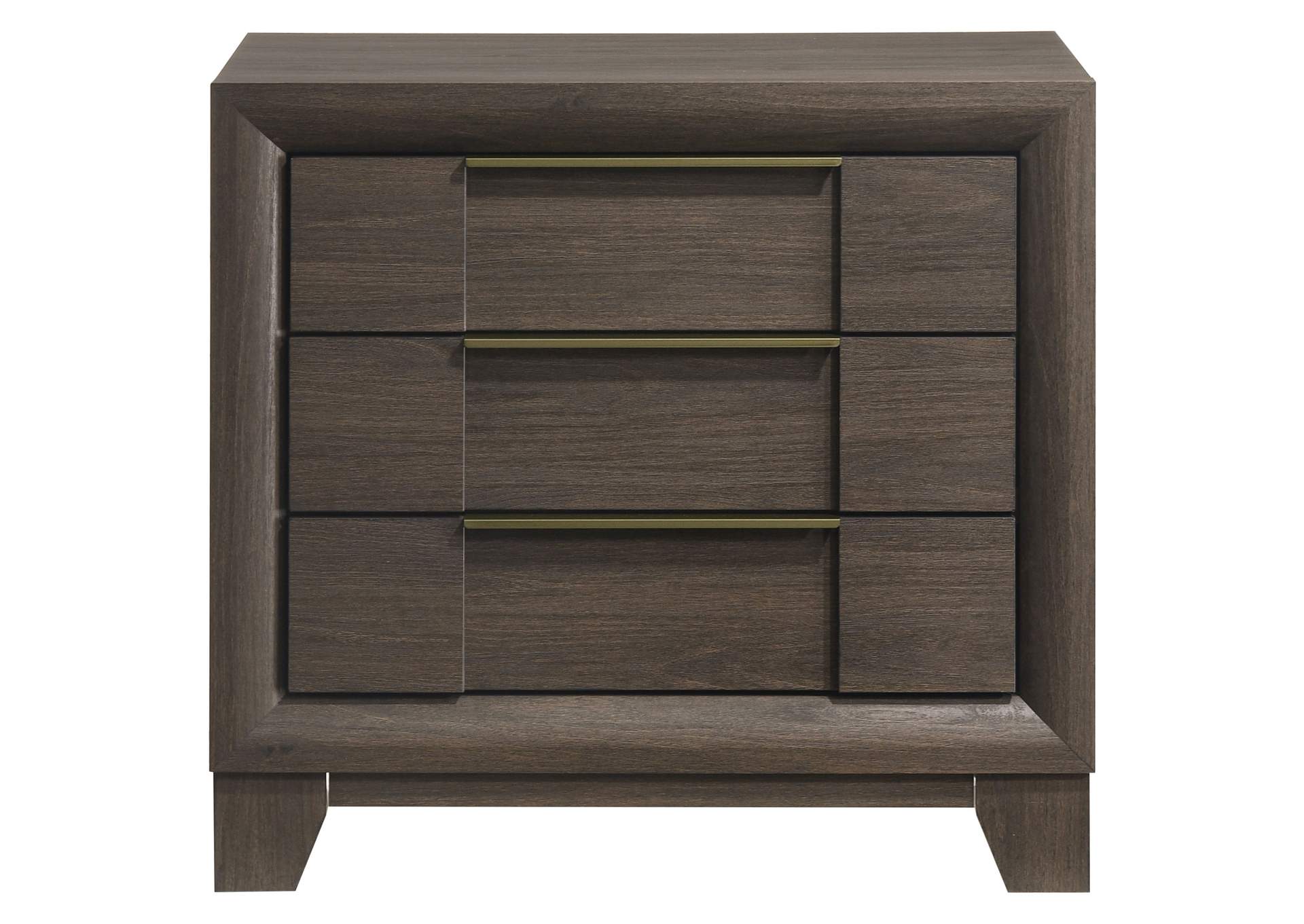 Farre 2-drawer Nightstand Bedside Table Dark Brown image 3