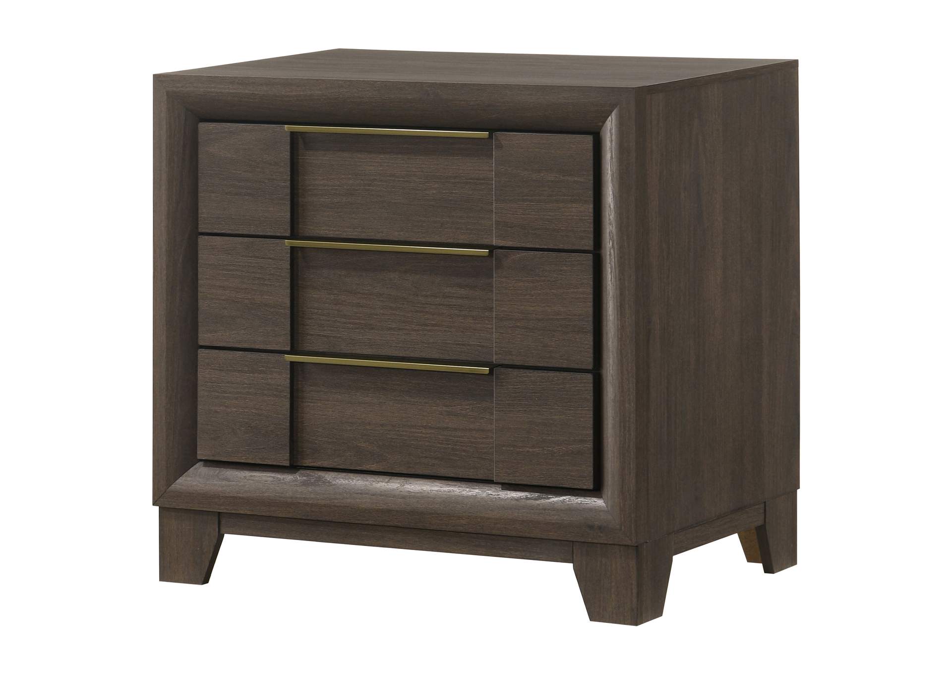 Farre 2-drawer Nightstand Bedside Table Dark Brown image 5