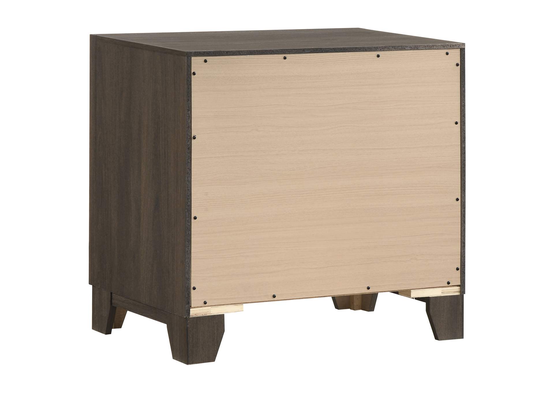 Farre 2-drawer Nightstand Bedside Table Dark Brown image 7