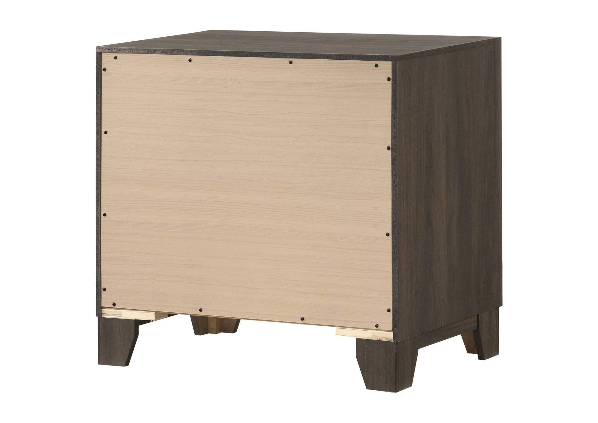 Farre 2-drawer Nightstand Bedside Table Dark Brown image 9