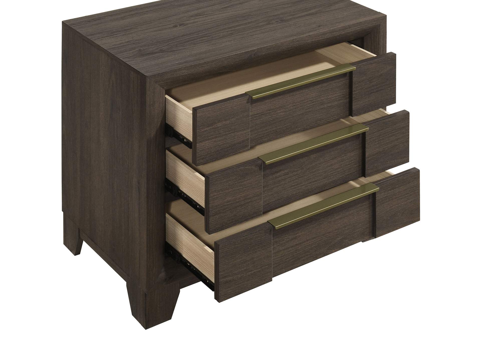 Farre 2-drawer Nightstand Bedside Table Dark Brown image 11