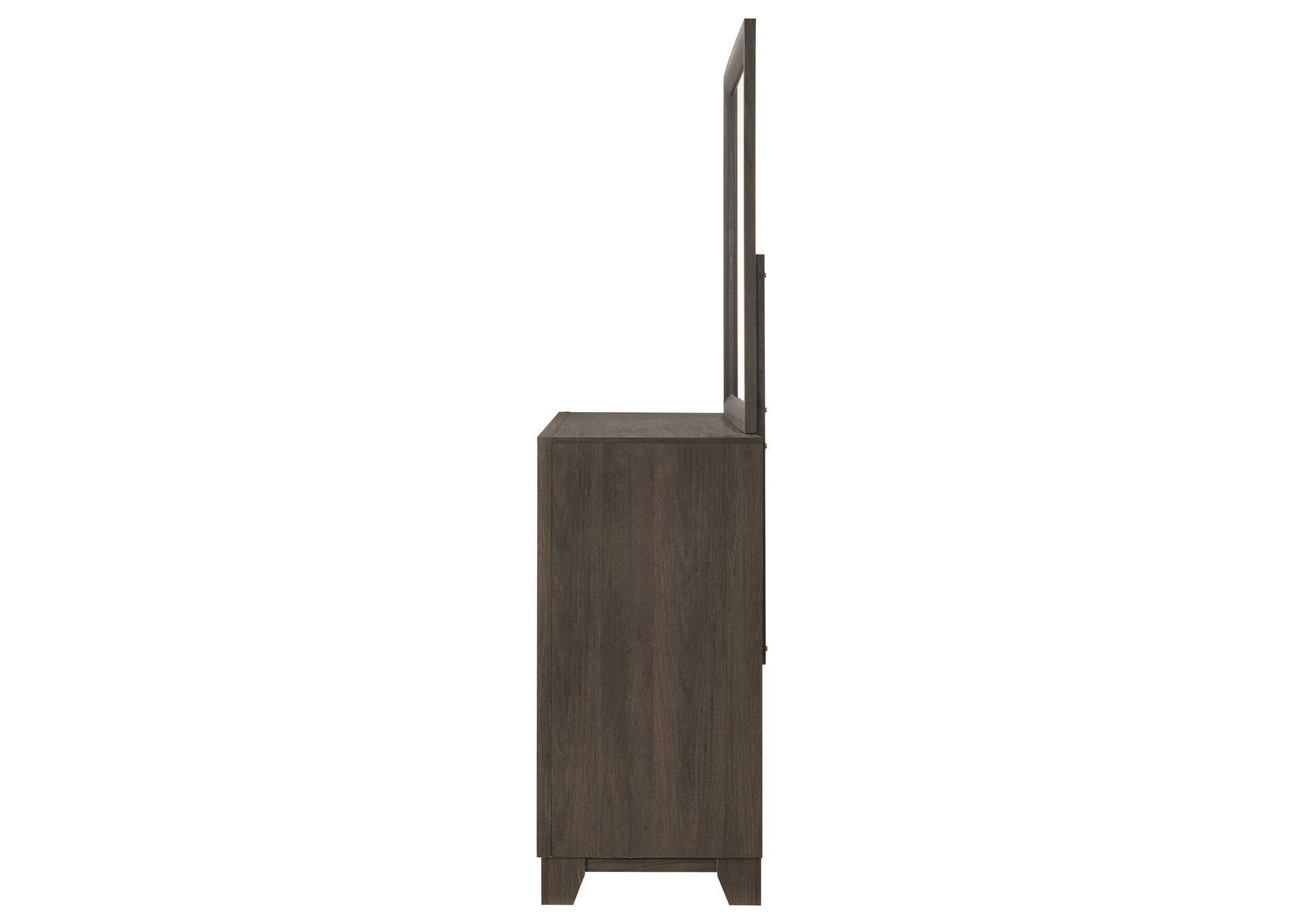 Farre 6-drawer Dresser with Mirror Dark Brown image 6
