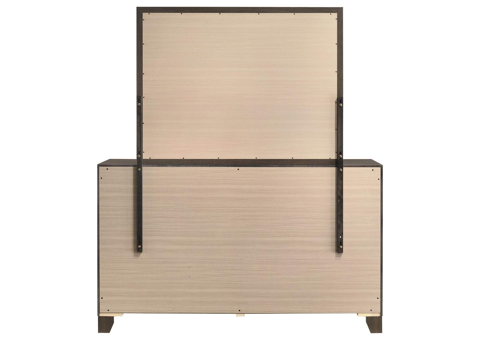 Farre 6-drawer Dresser with Mirror Dark Brown image 8