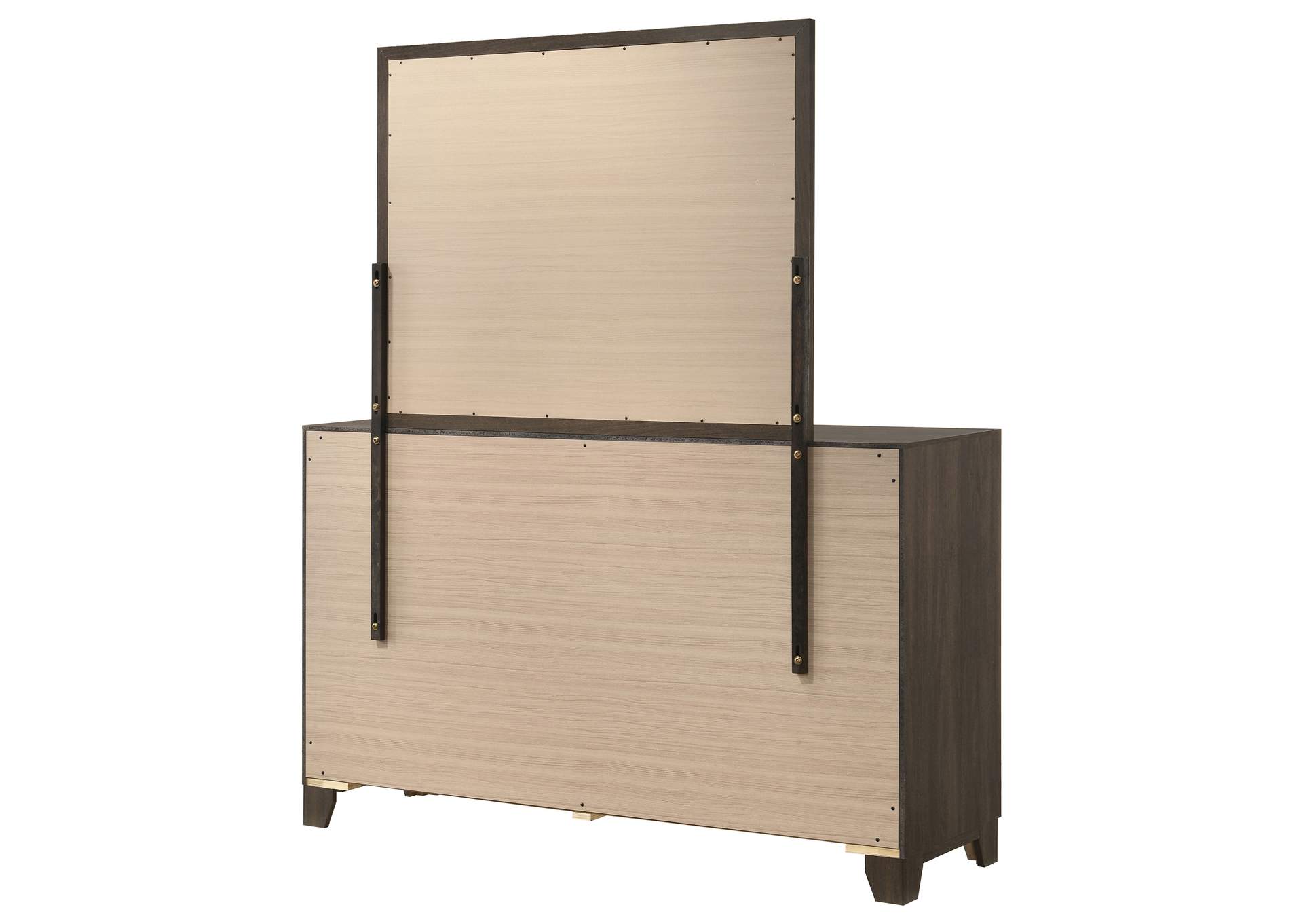 Farre 6-drawer Dresser with Mirror Dark Brown image 9