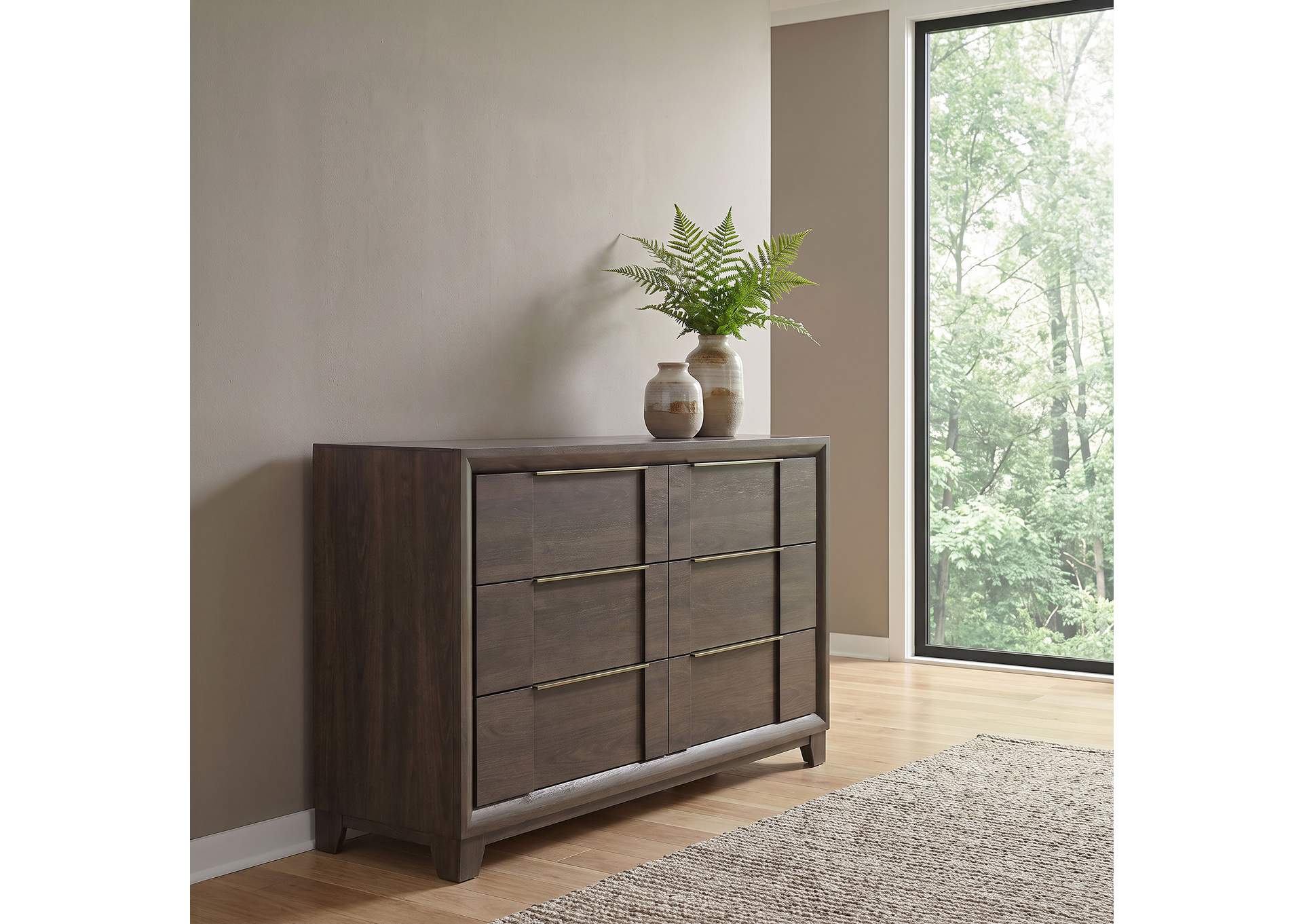 Farre 6-drawer Dresser Dark Brown image 4