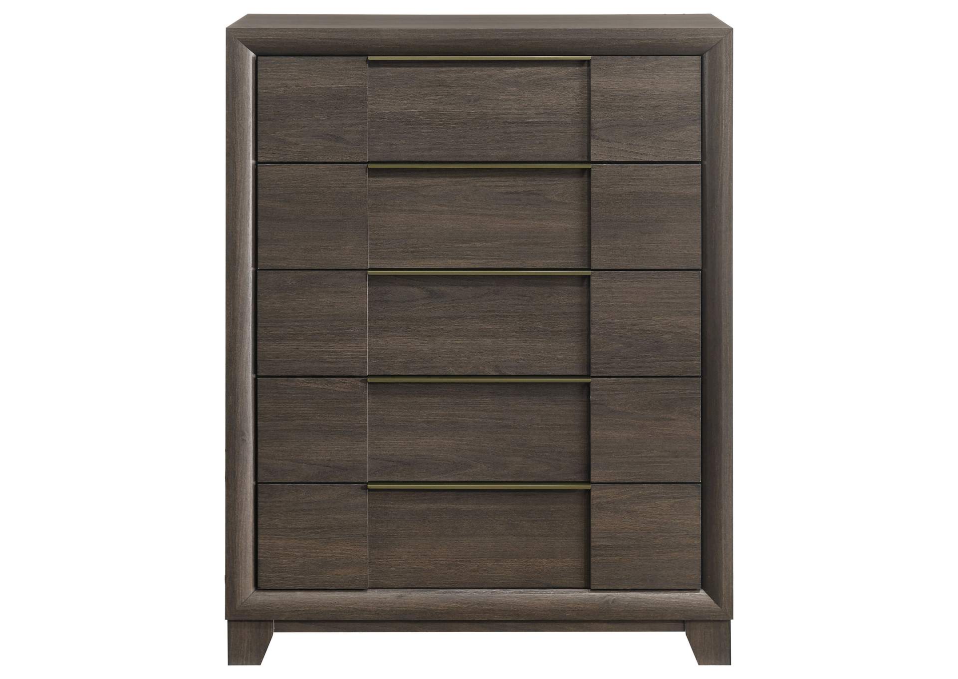 Farre 5-drawer Chest of Drawers Dark Brown image 3
