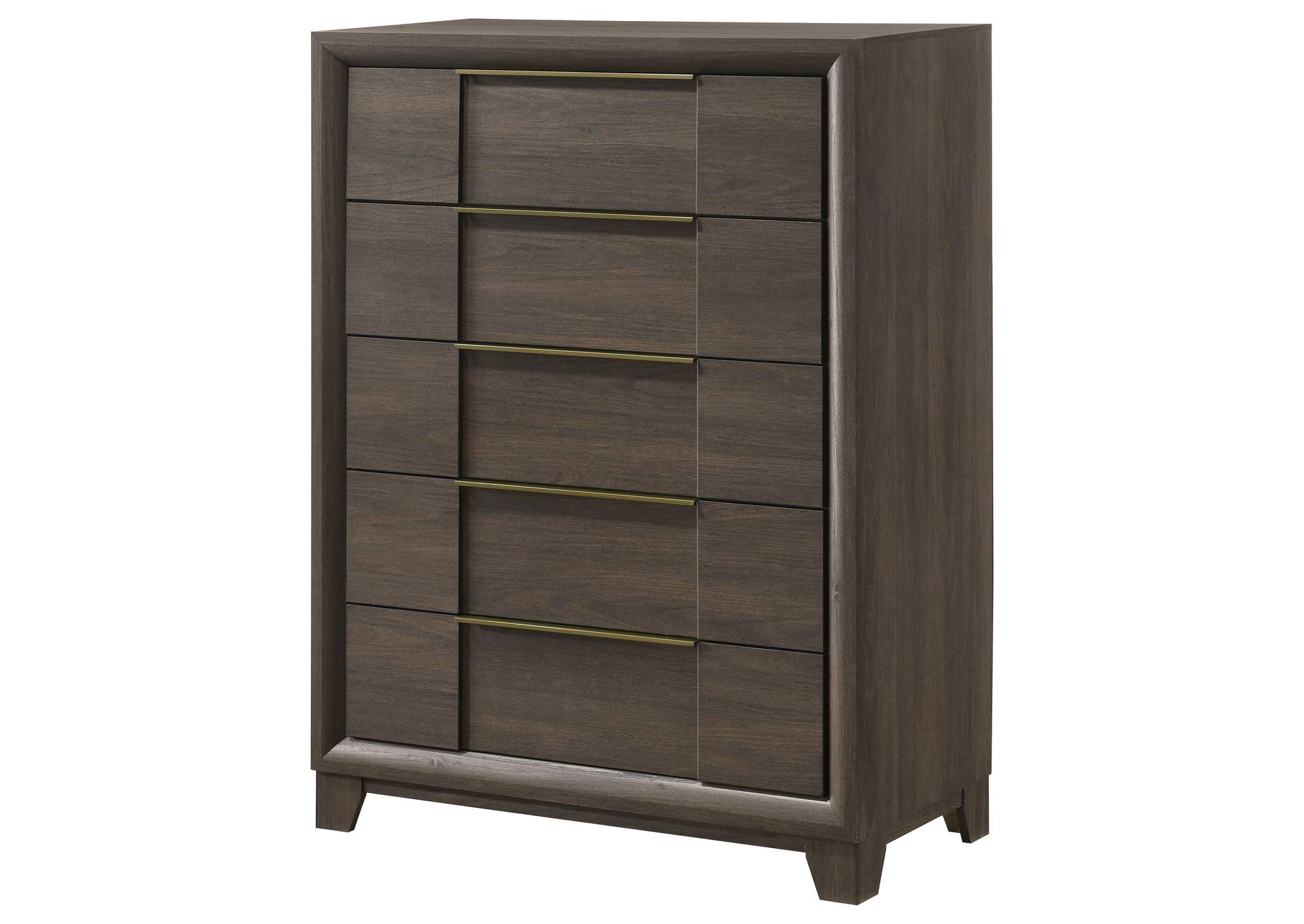 Farre 5-drawer Chest of Drawers Dark Brown image 4