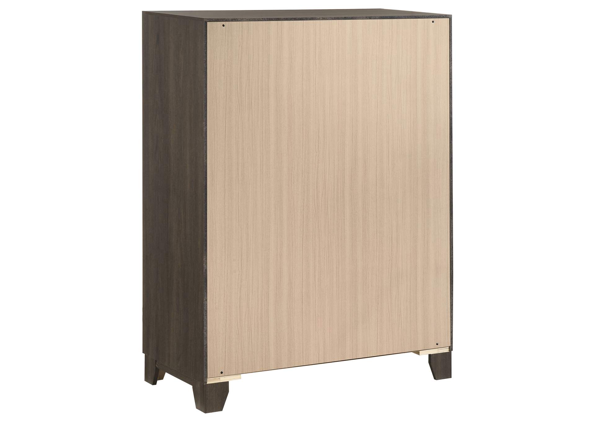 Farre 5-drawer Chest of Drawers Dark Brown image 6