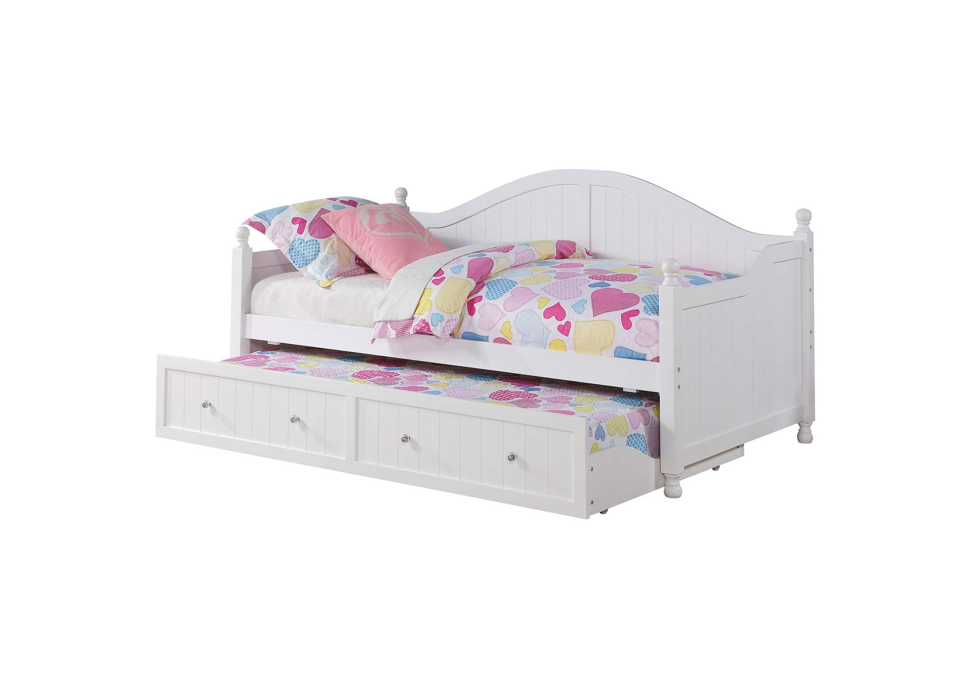Julie Ann Wood Twin Daybed with Trundle White