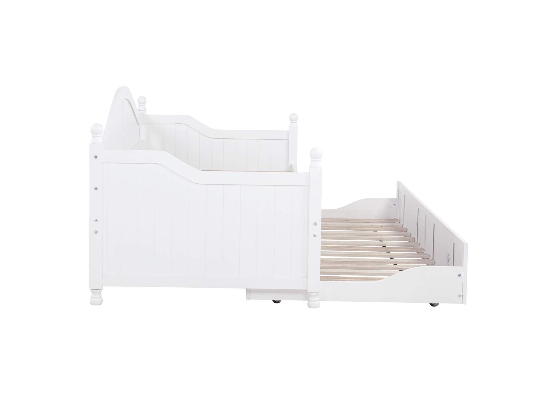 Julie Ann Wood Twin Daybed with Trundle White image 9