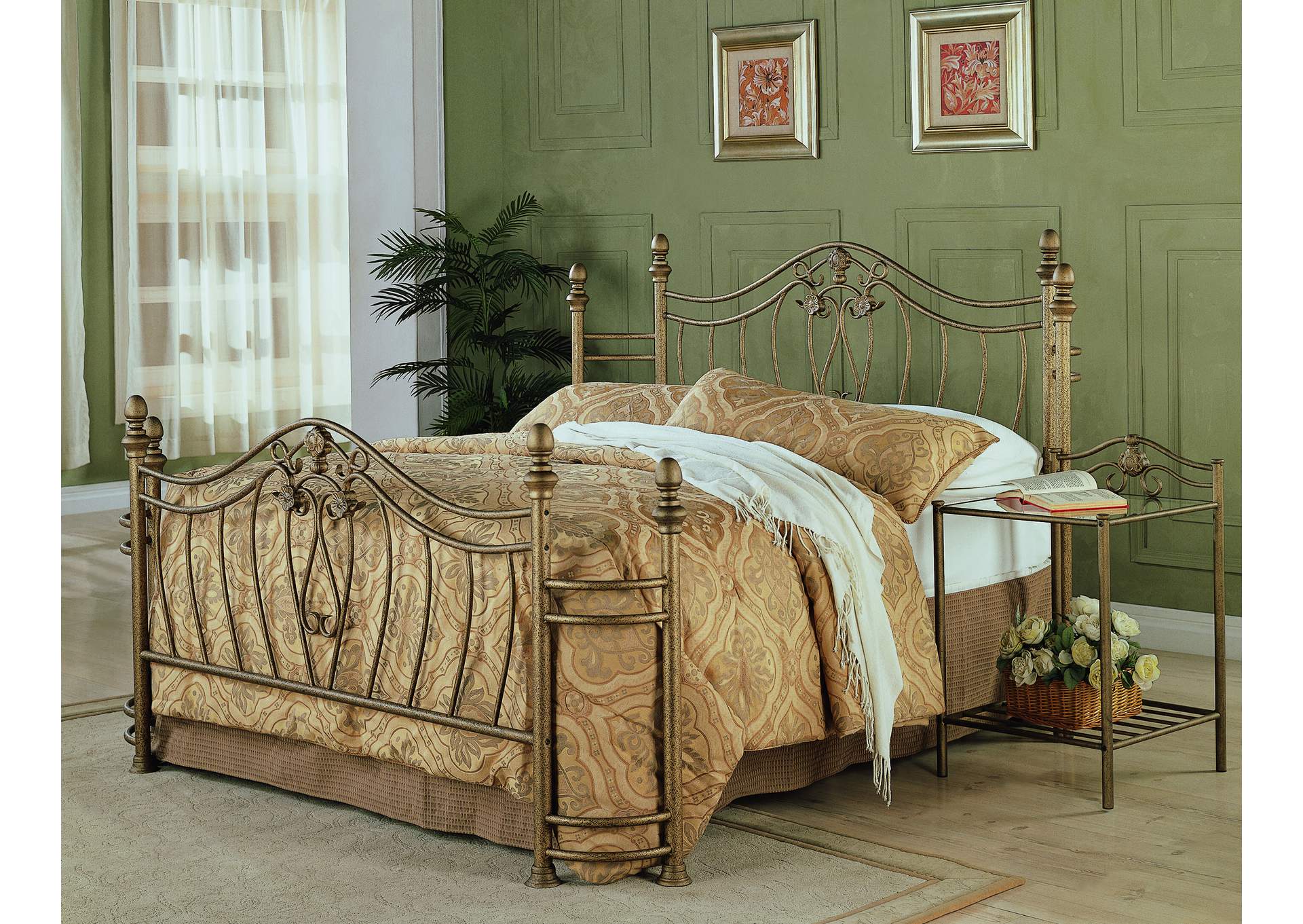 Sydney Queen Headboard and Footboard Brushed Gold