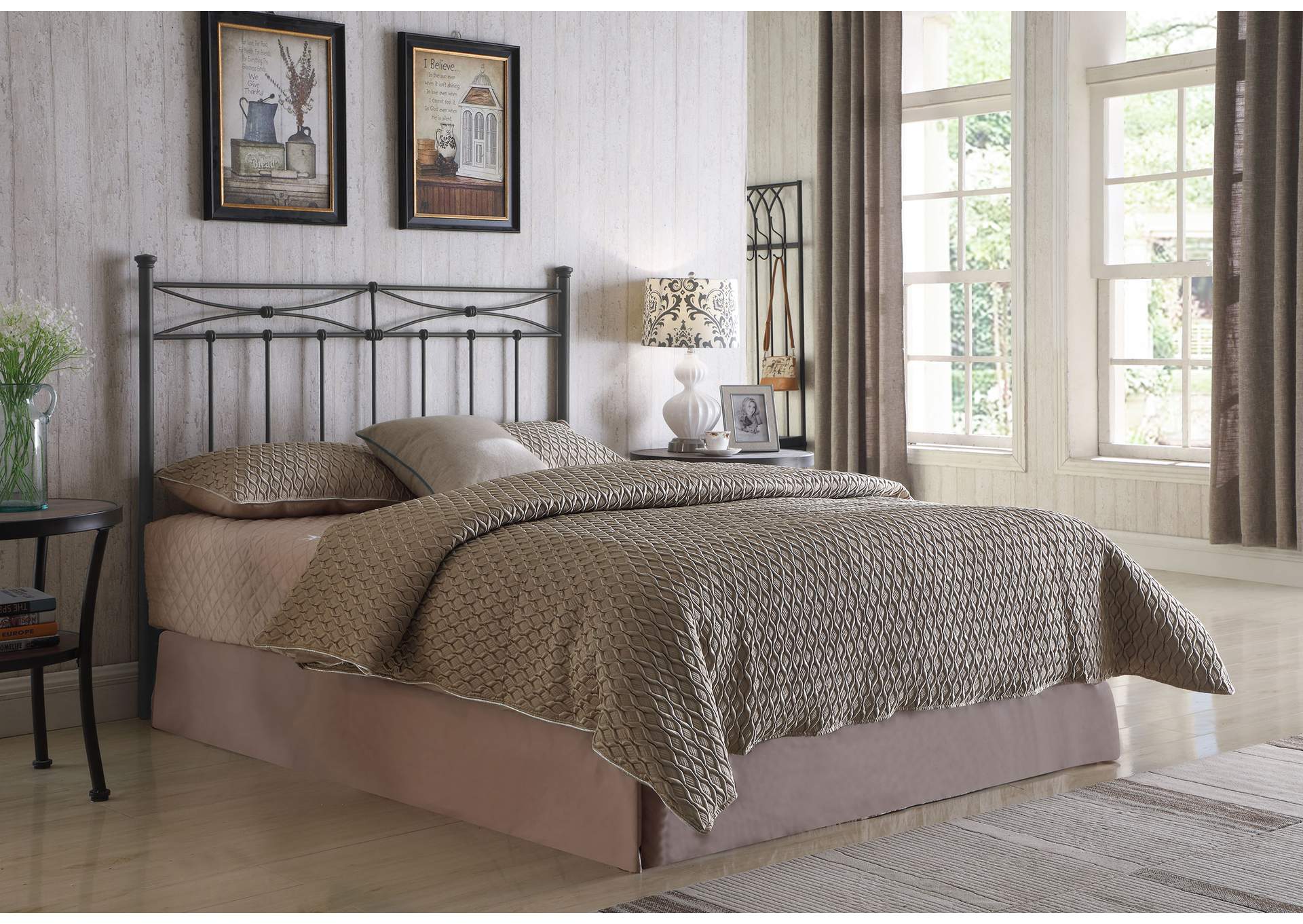 Lane Metal Queen or Full Open Frame Headboard Rustic Bronze