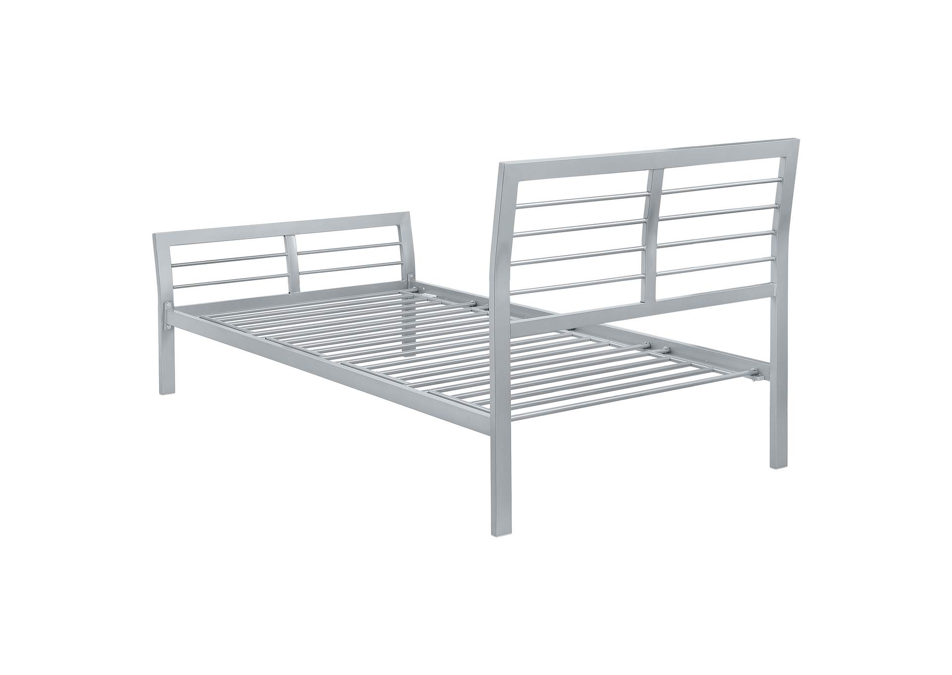 Cooper Twin Metal Bed Silver