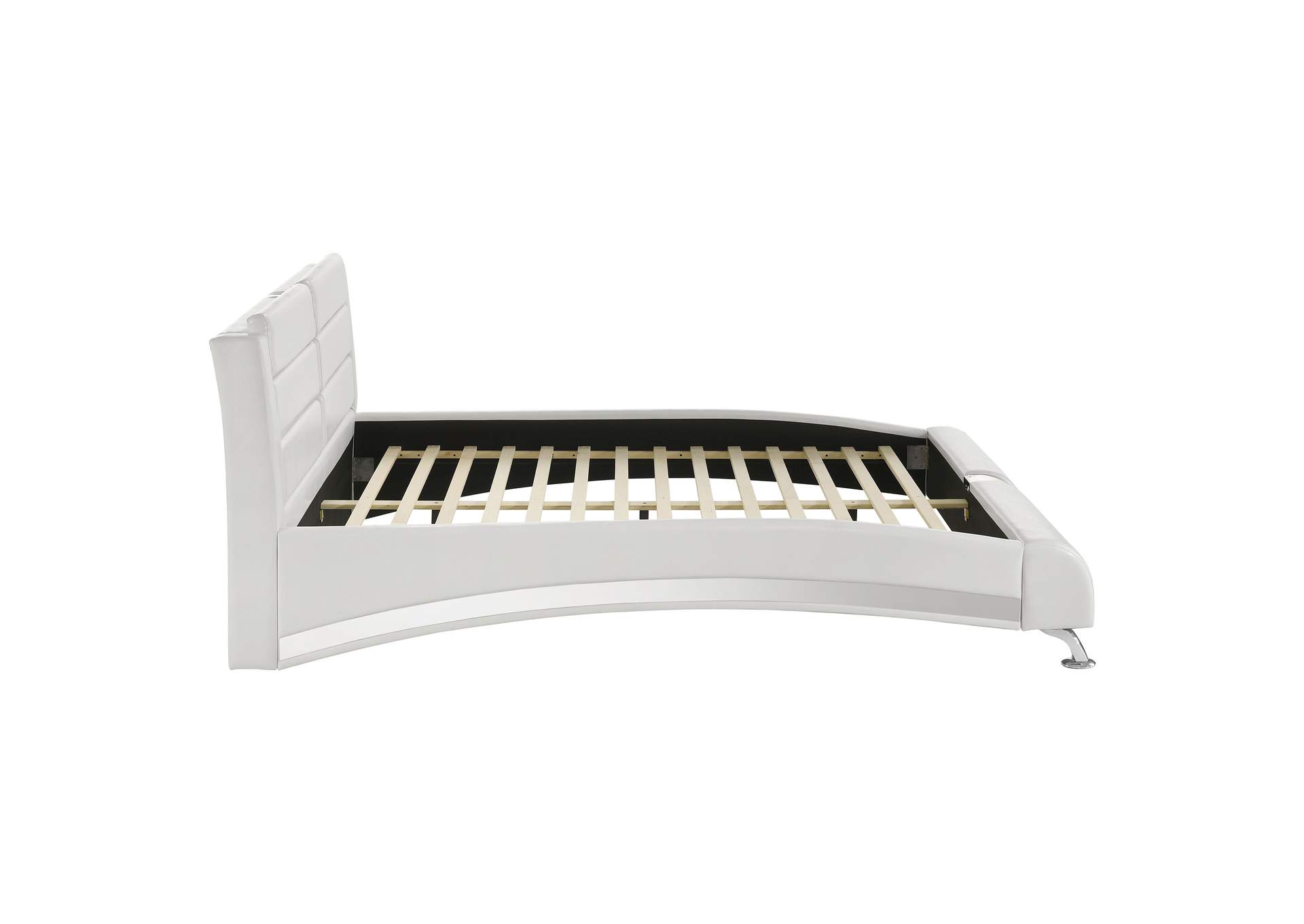 Jeremaine Upholstered Queen Sleigh Bed White