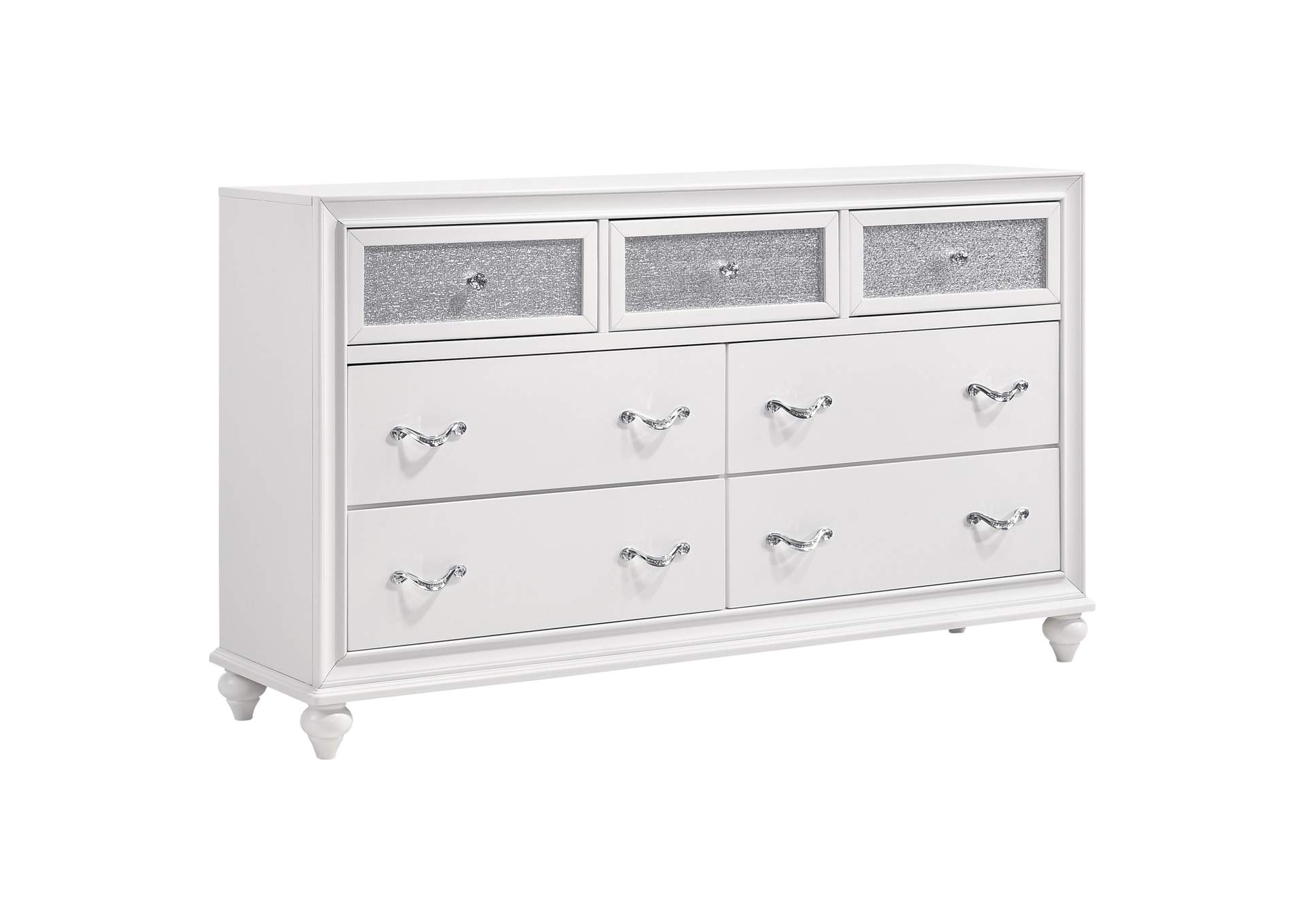 Barzini Upholstered Tufted Bedroom Set White