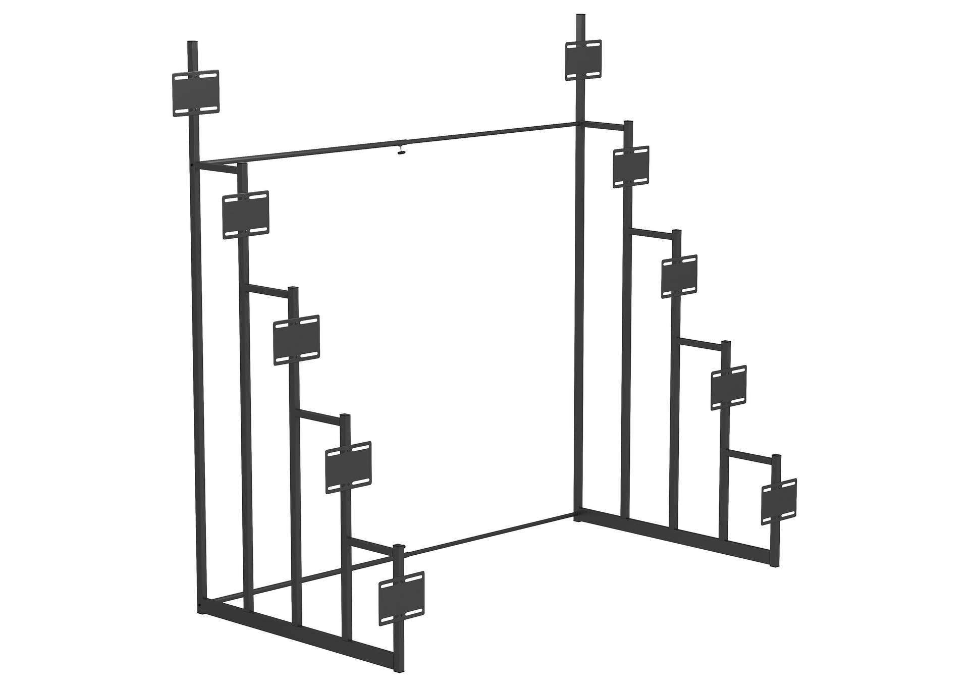 Duarto 5-tier Headboard Display Rack Black