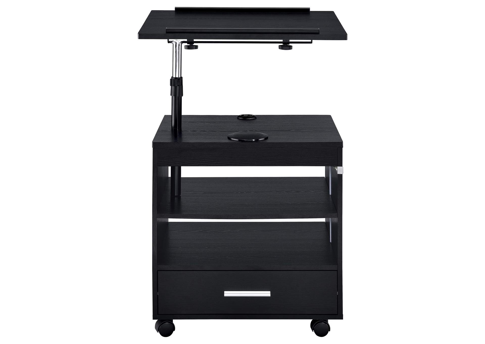 Lerma 1-drawer Adjustable Tray Top Nightstand with Speaker Black Ash image 10