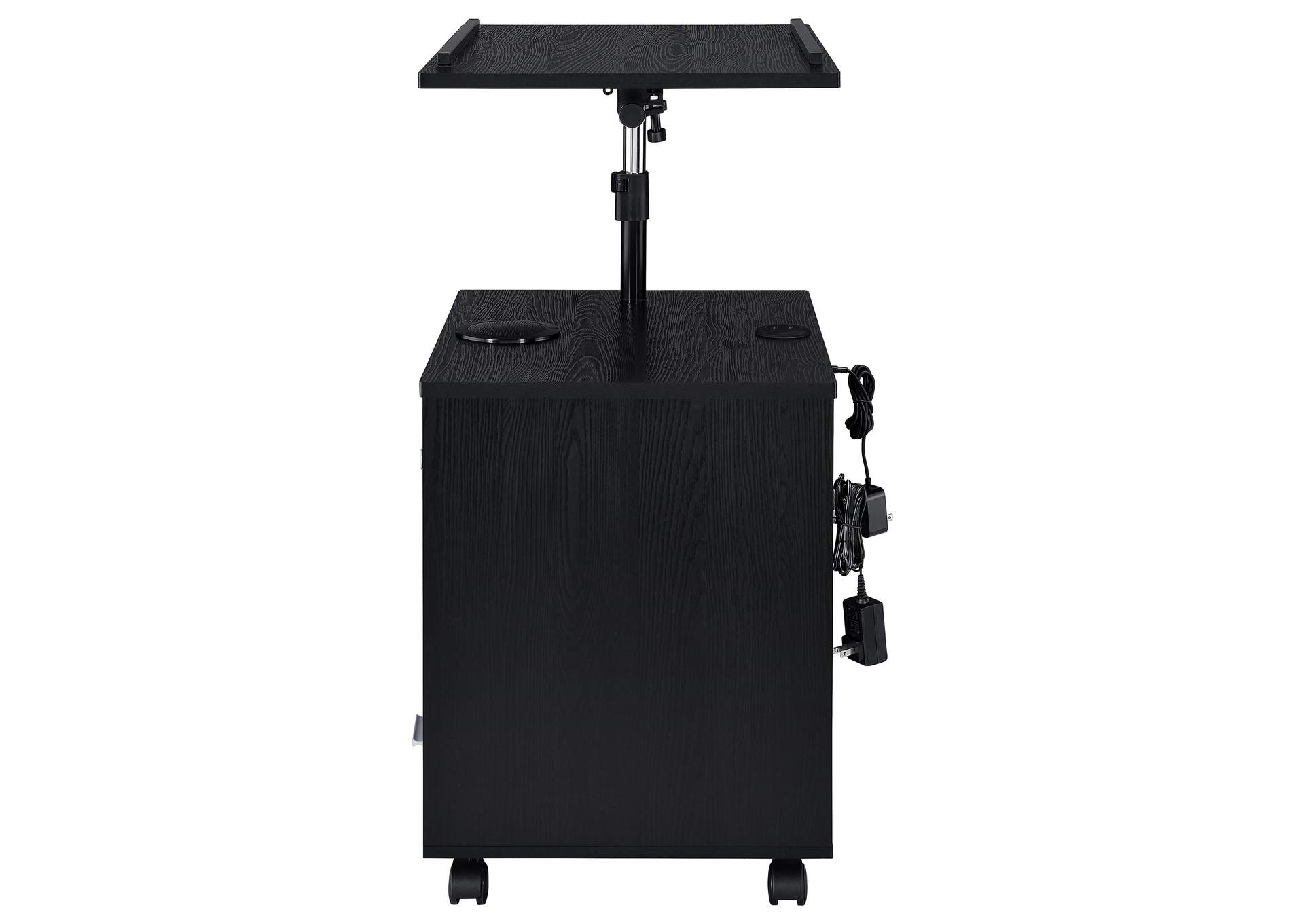 Lerma 1-drawer Adjustable Tray Top Nightstand with Speaker Black Ash image 11