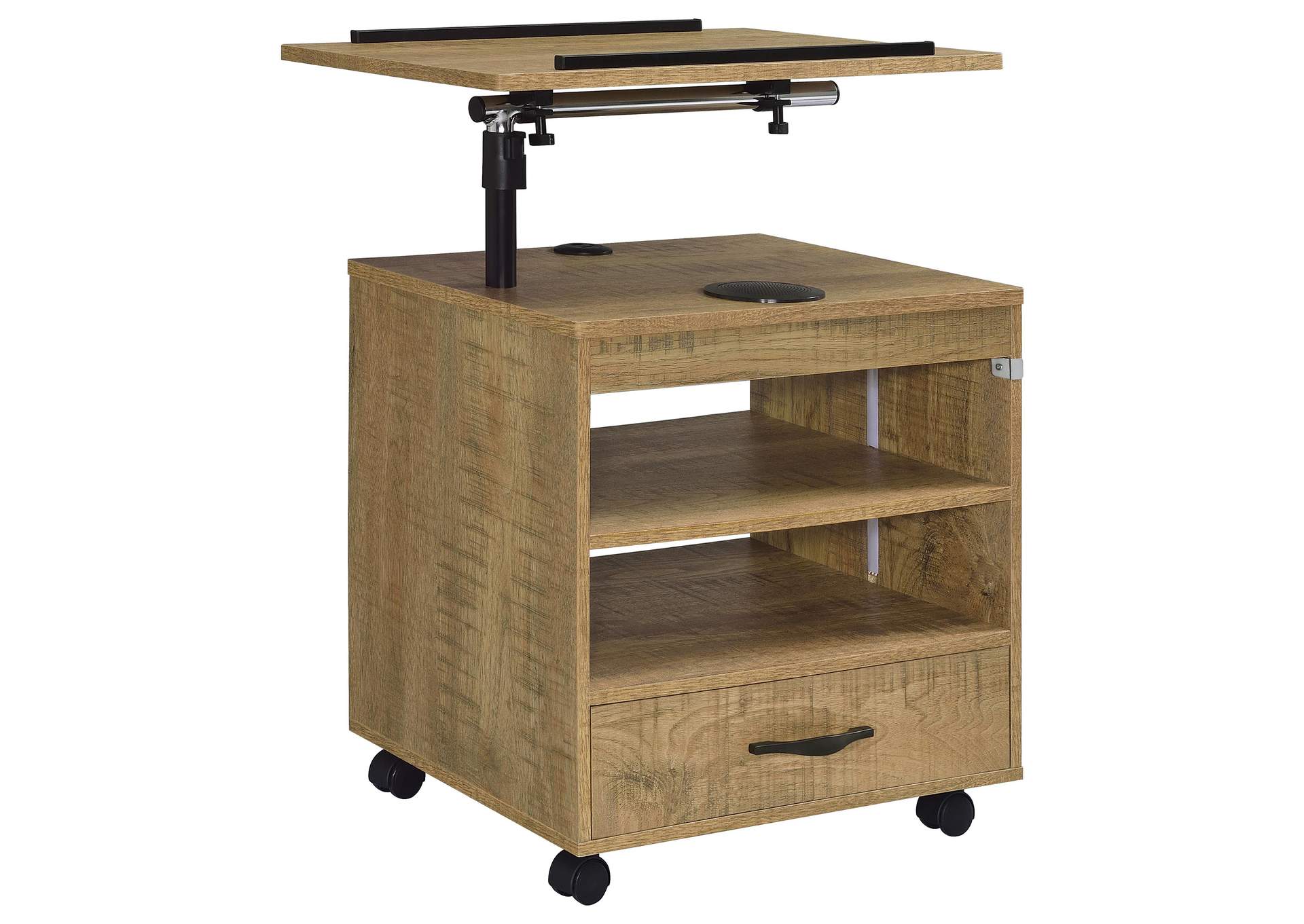 Lerma 1-drawer Adjustable Tray Top Nightstand with Speaker Mango image 5