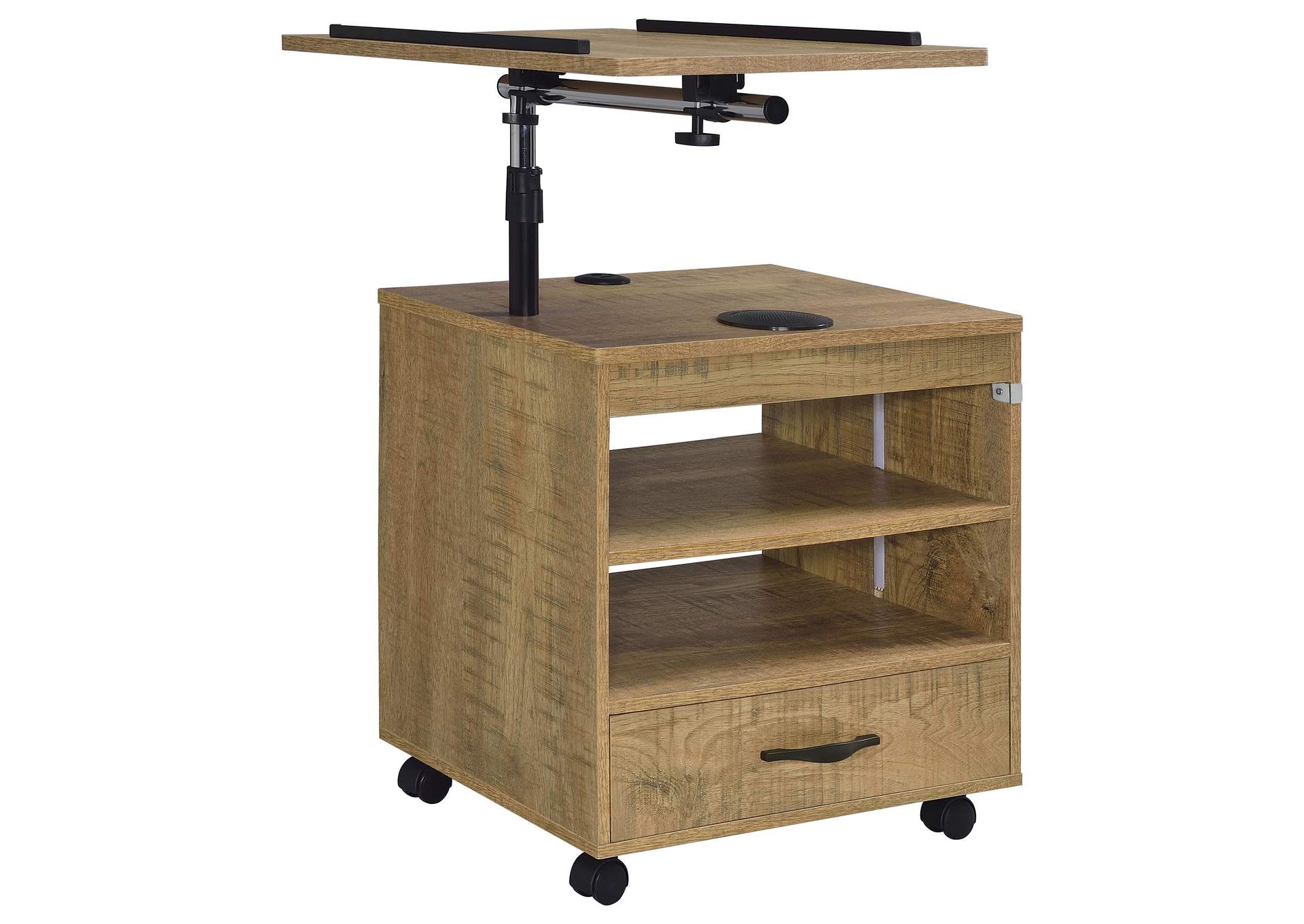 Lerma 1-drawer Adjustable Tray Top Nightstand with Speaker Mango image 6