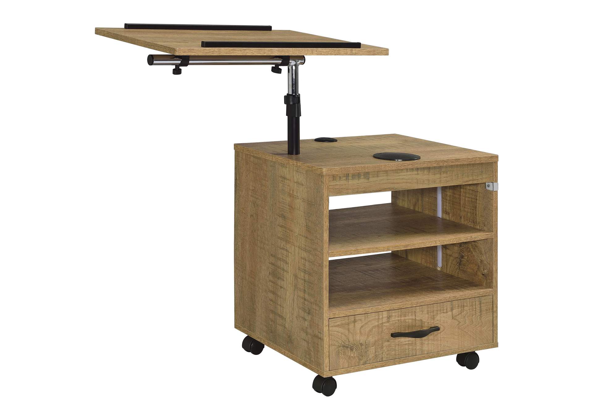 Lerma 1-drawer Adjustable Tray Top Nightstand with Speaker Mango image 8