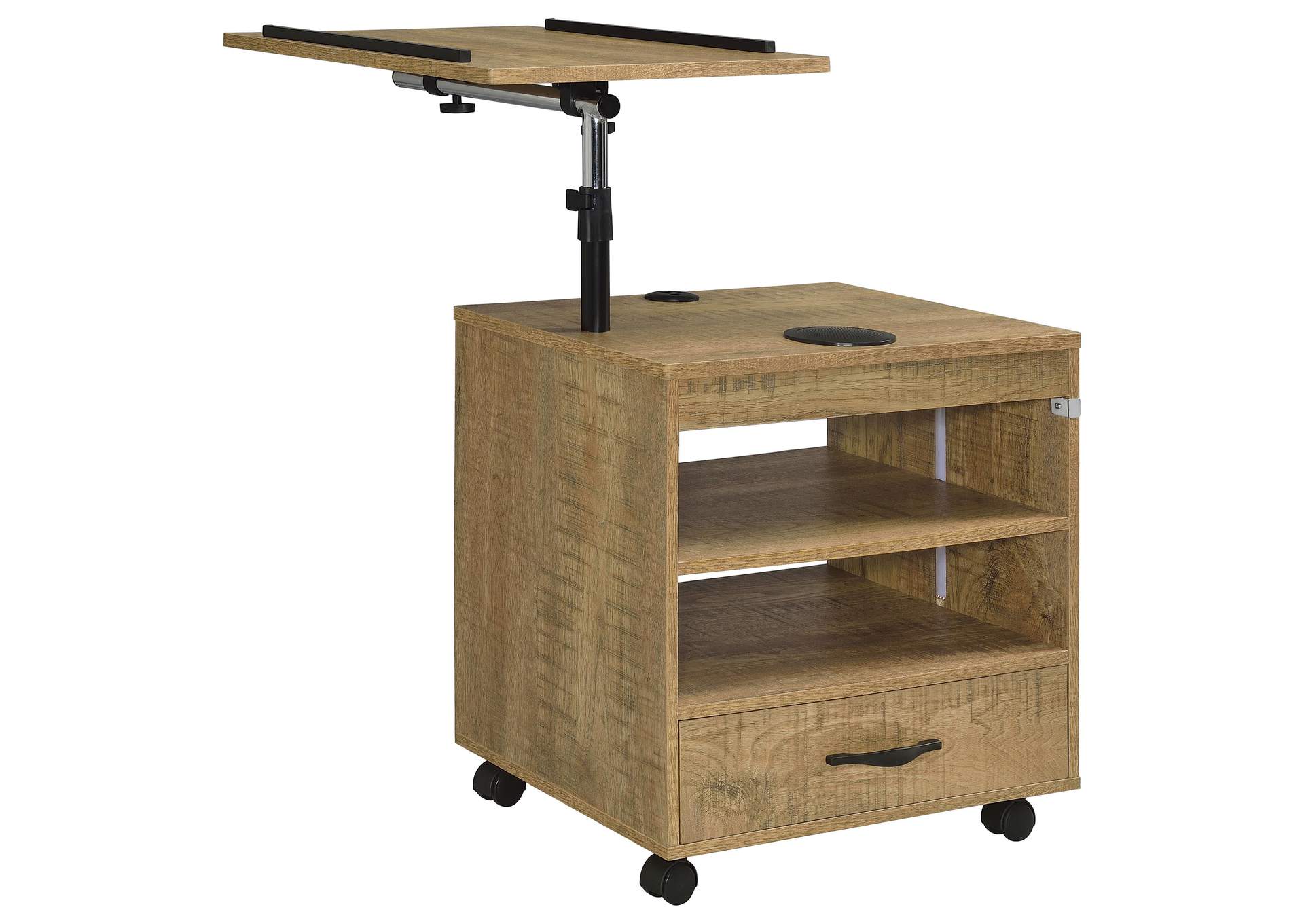 Lerma 1-drawer Adjustable Tray Top Nightstand with Speaker Mango image 9
