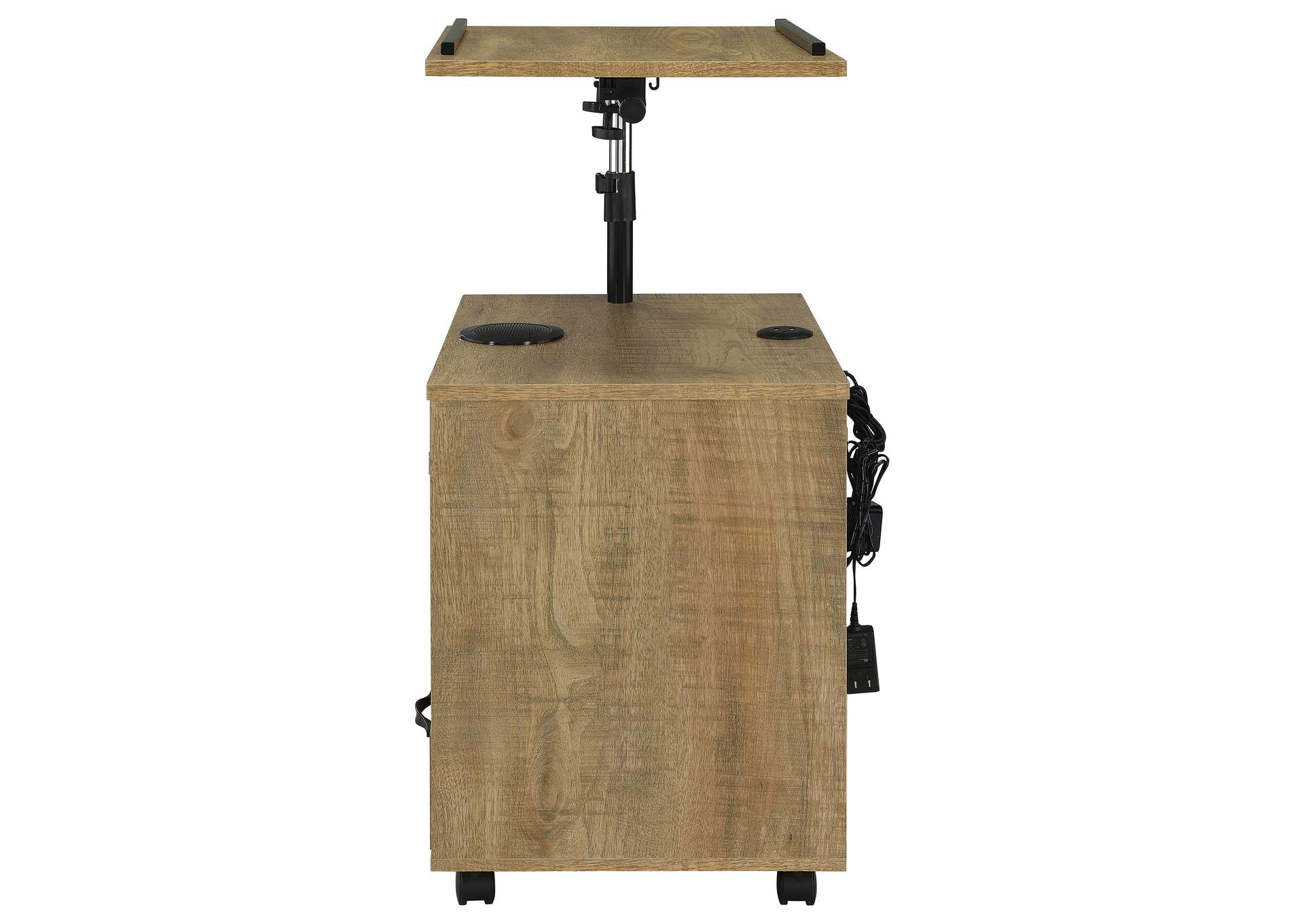 Lerma 1-drawer Adjustable Tray Top Nightstand with Speaker Mango image 11