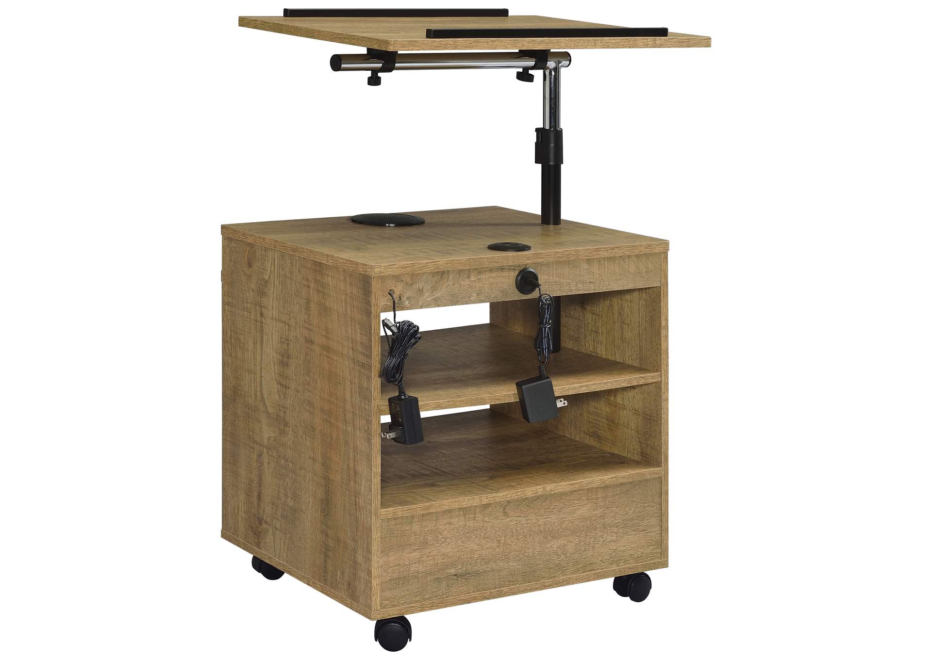 Lerma 1-drawer Adjustable Tray Top Nightstand with Speaker Mango image 12