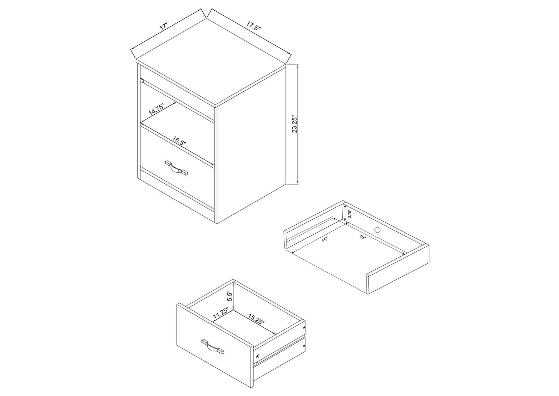 Fabre 1-drawer Extendable Top Nightstand Bedside Table Mango image 16