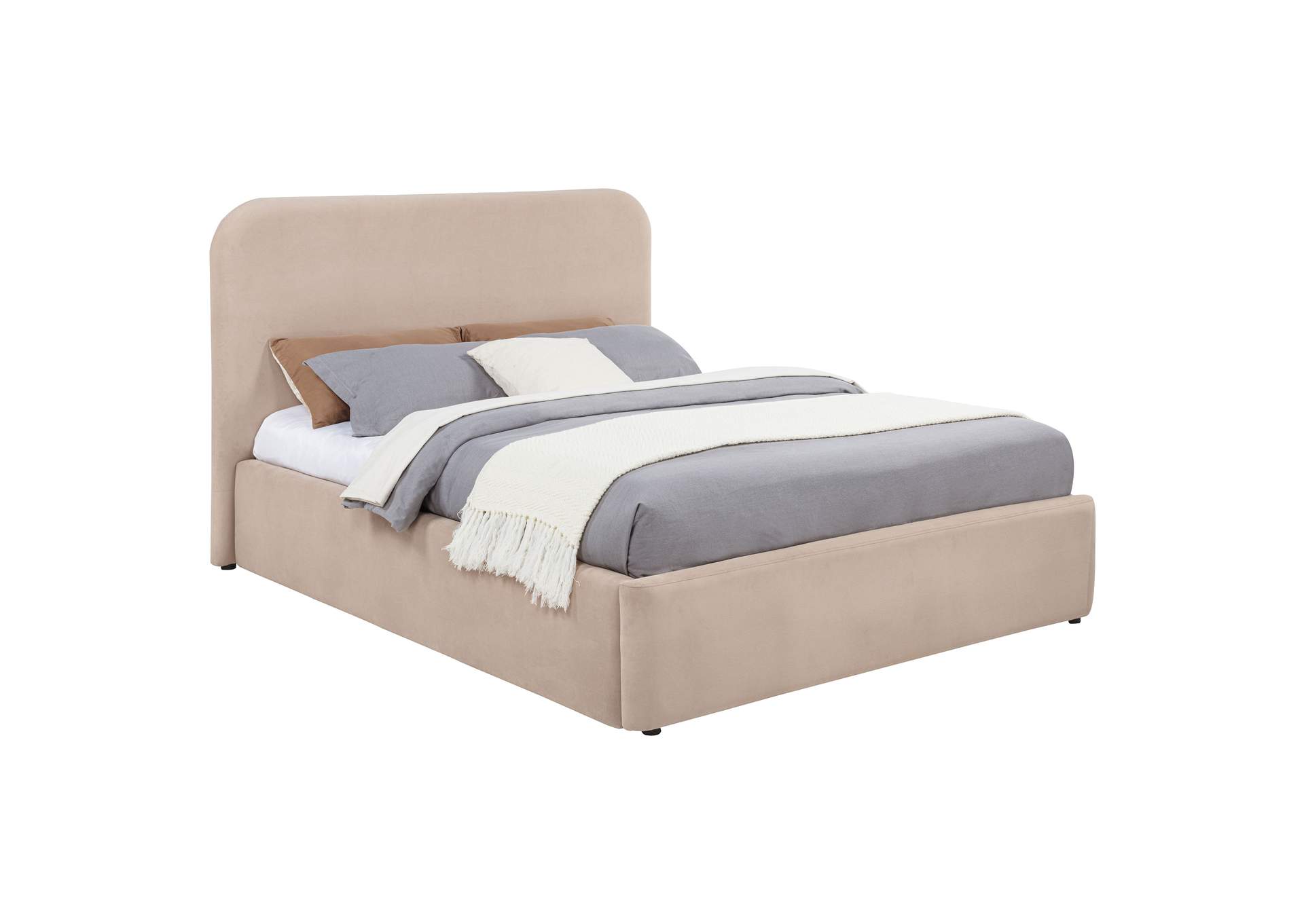 Anders Upholstered Queen Storage Lift Platform Bed Beige image 5