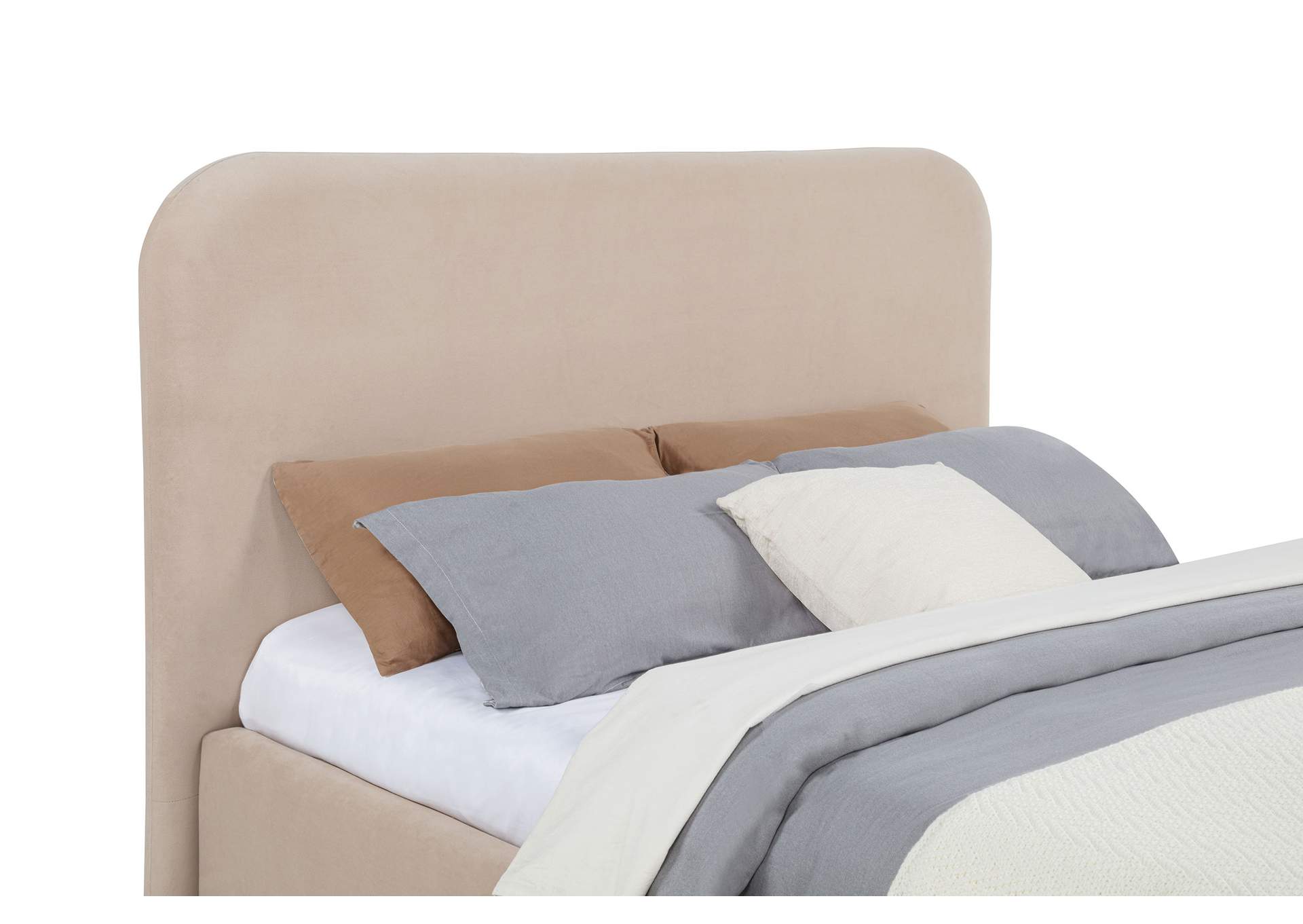 Anders Upholstered Queen Storage Lift Platform Bed Beige image 7