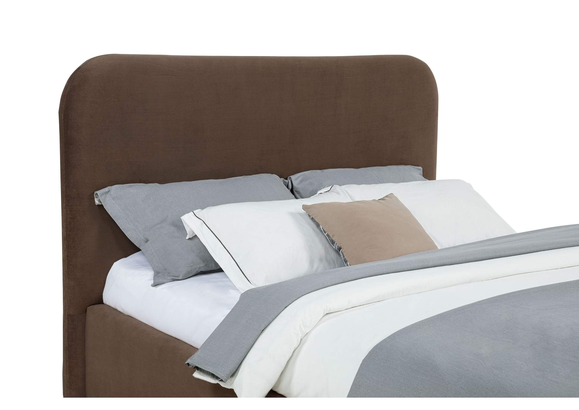 Anders Upholstered Eastern King Storage Lift Platform Bed Chocolate image 6