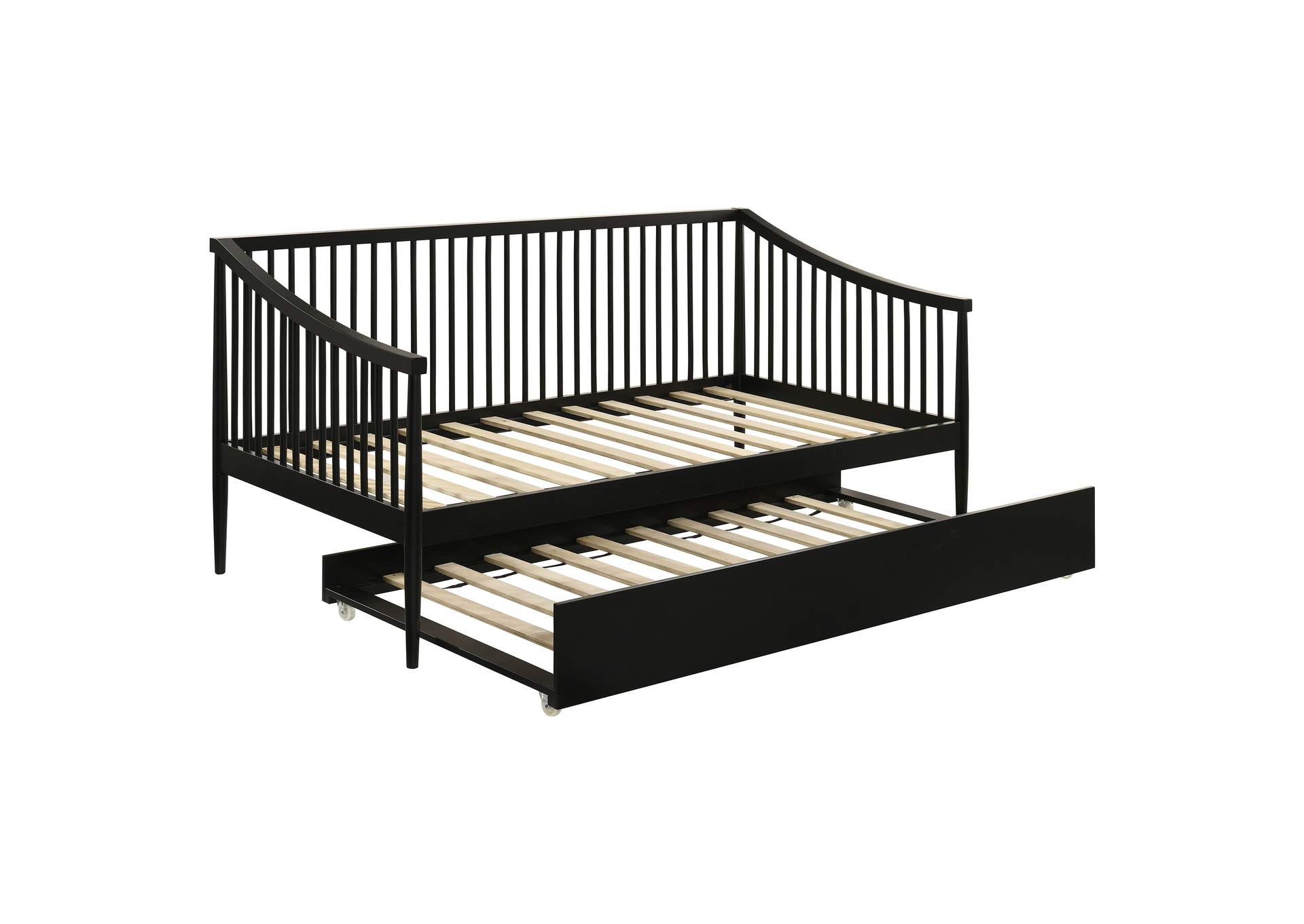 Delgado Windsor Twin Wood Daybed with Trundle Black image 1