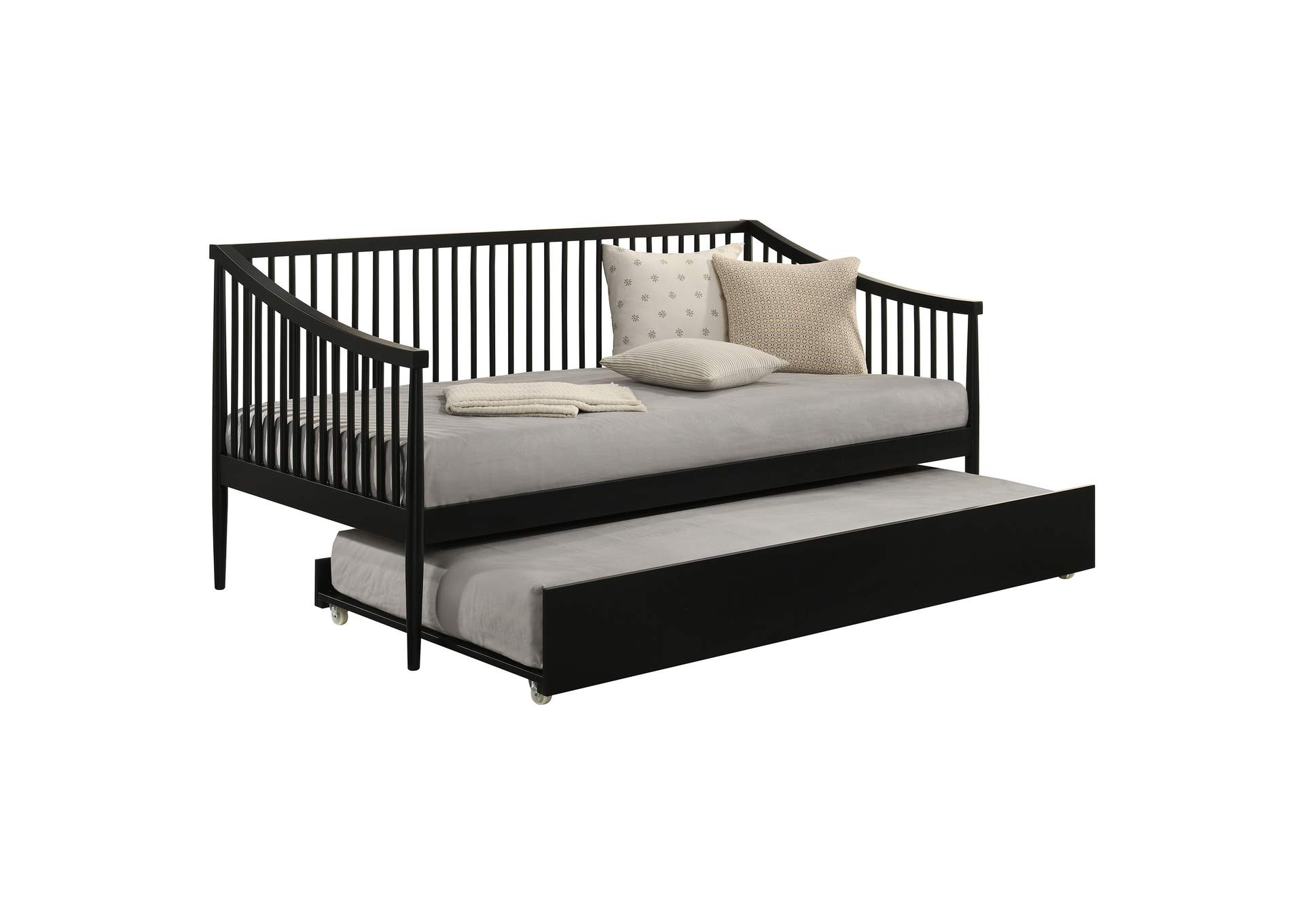 Delgado Windsor Twin Wood Daybed with Trundle Black image 4