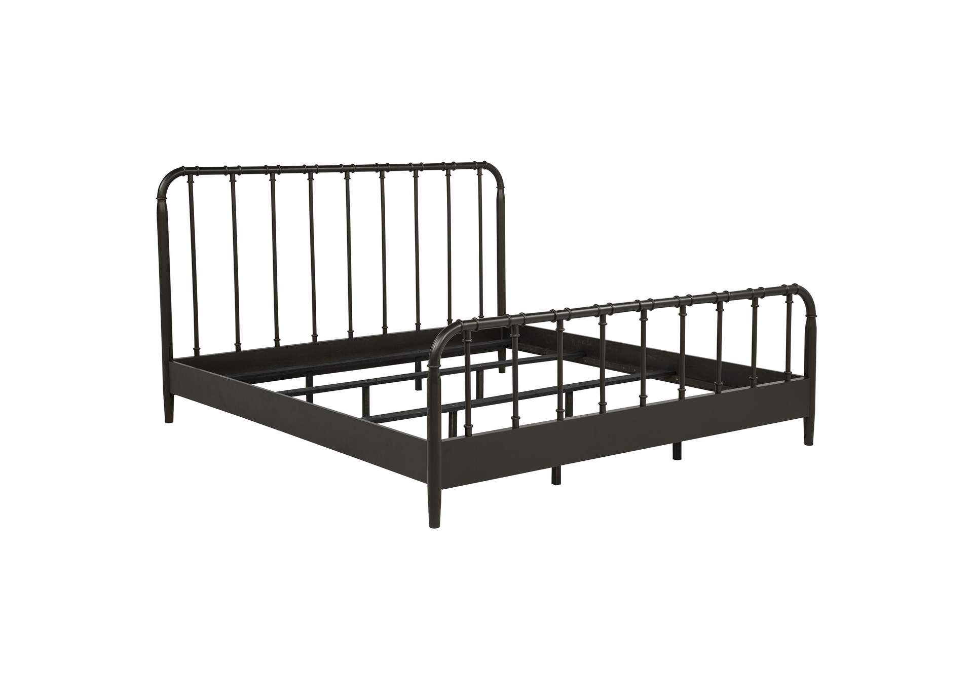 Rocco All Wood Water Pipe Open Frame Eastern King Bed Dark Bronze image 1