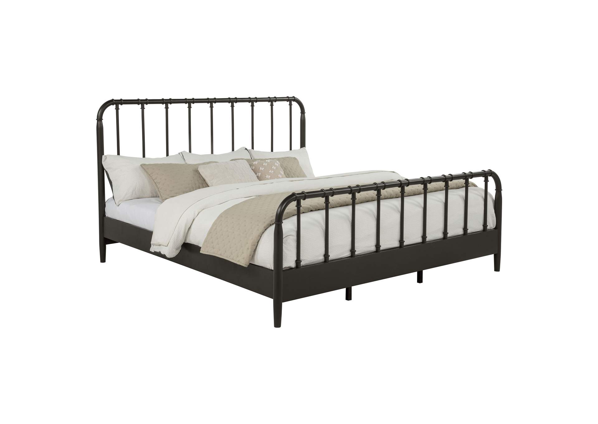 Rocco All Wood Water Pipe Open Frame Eastern King Bed Dark Bronze image 4