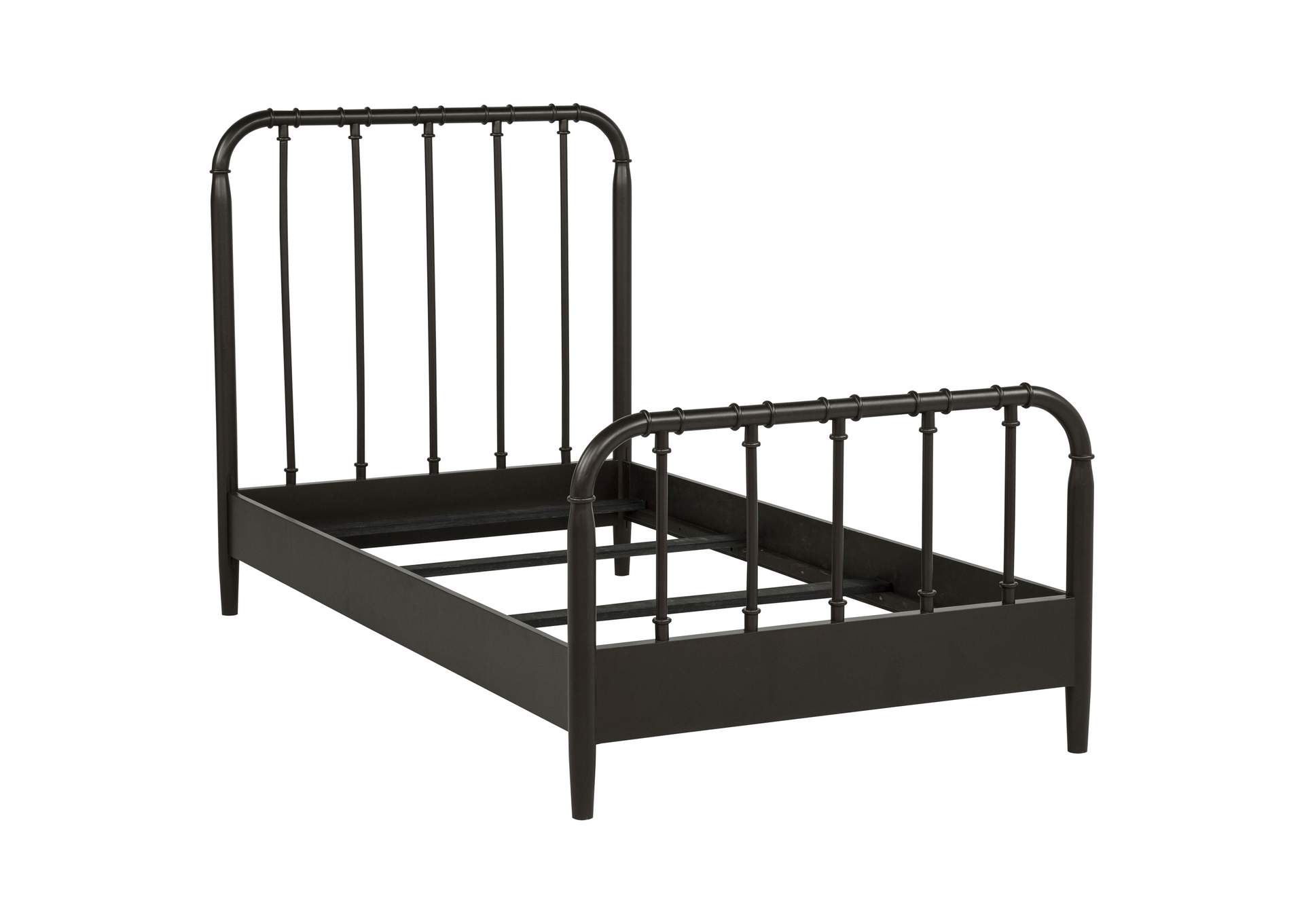 Rocco All Wood Water Pipe Open Frame Twin Bed Dark Bronze image 1
