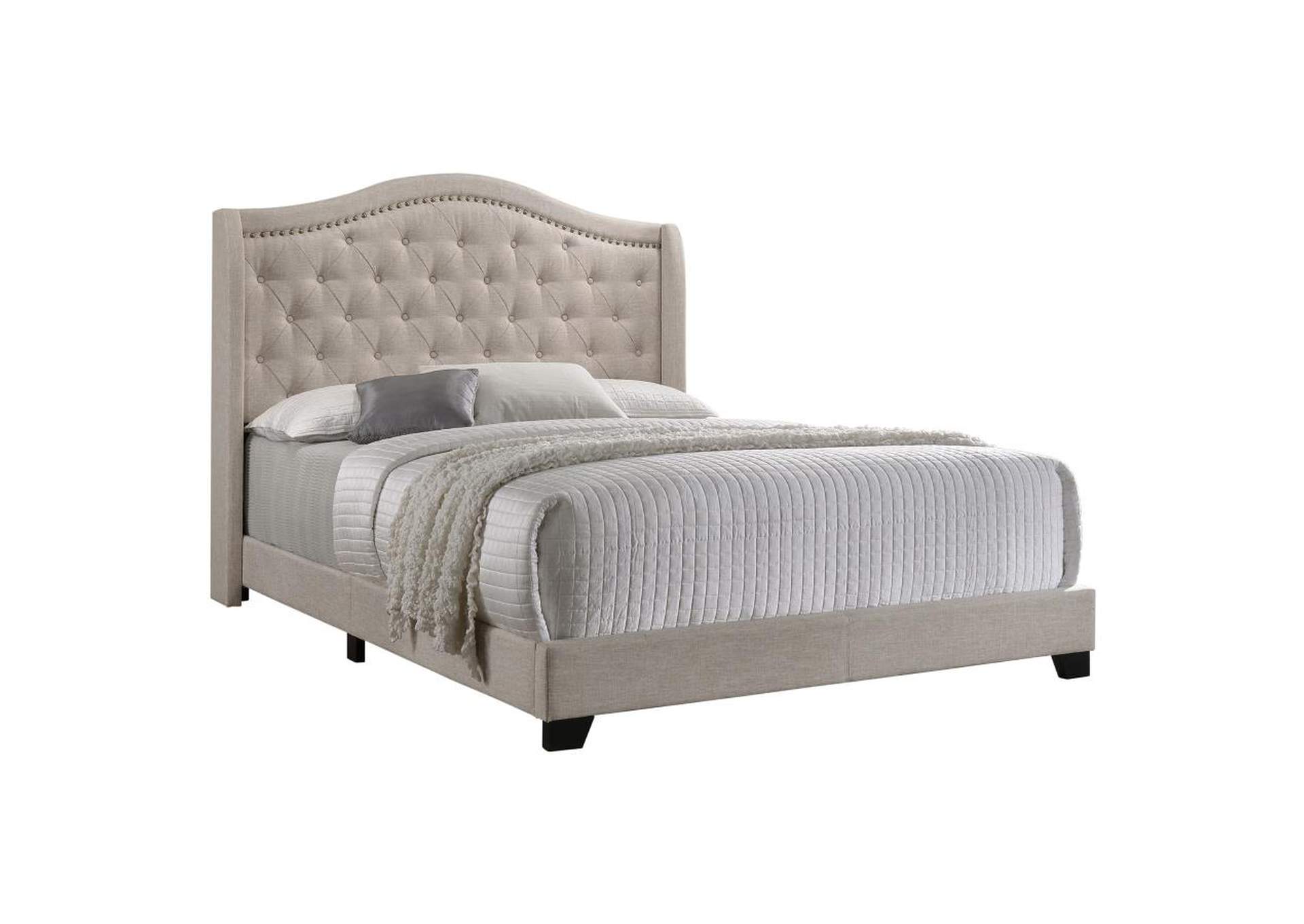 Sonoma Camel Back Queen Bed Beige