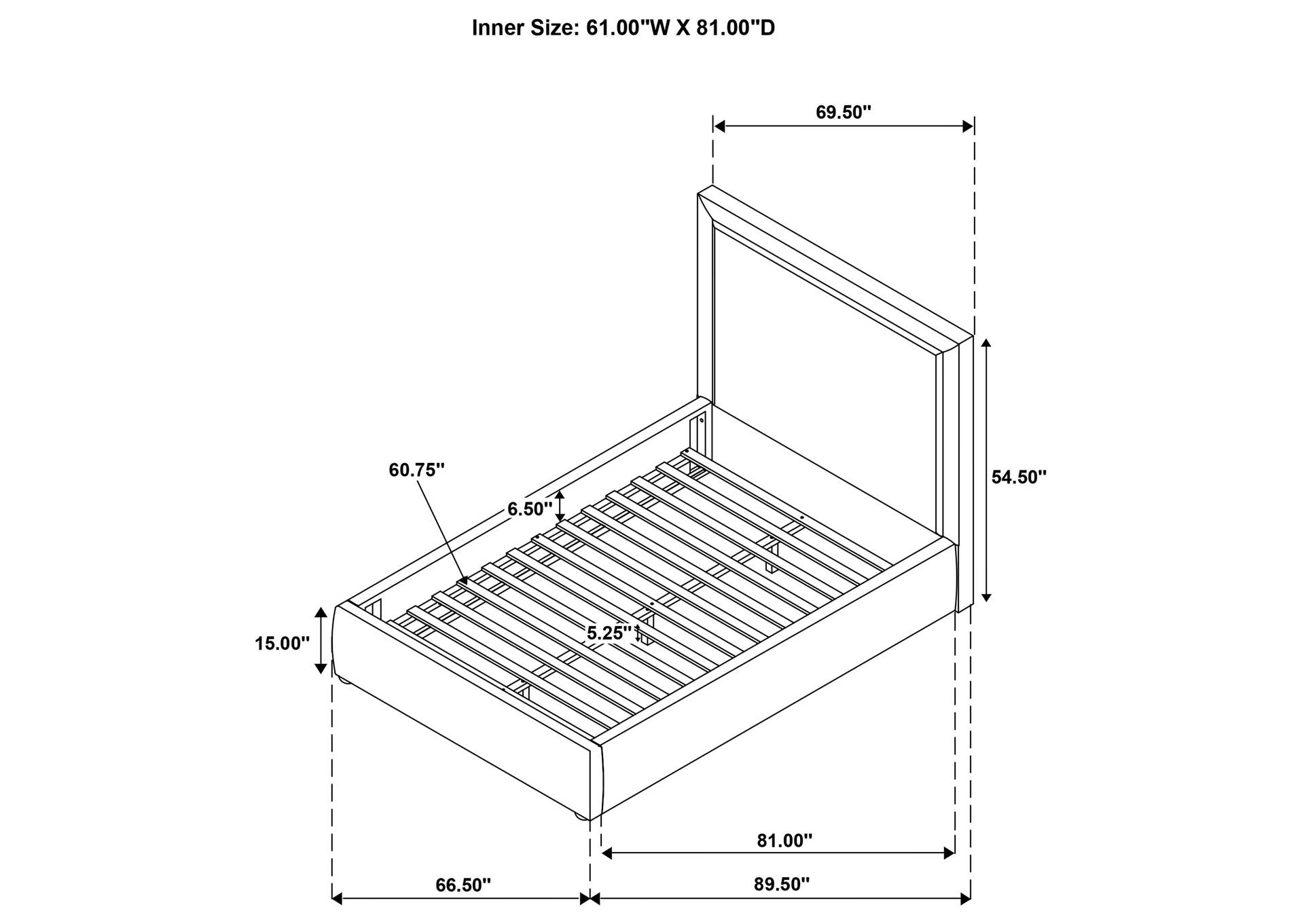 Lawson 55-inch Upholstered Queen Platform Bed Light Saddle image 10