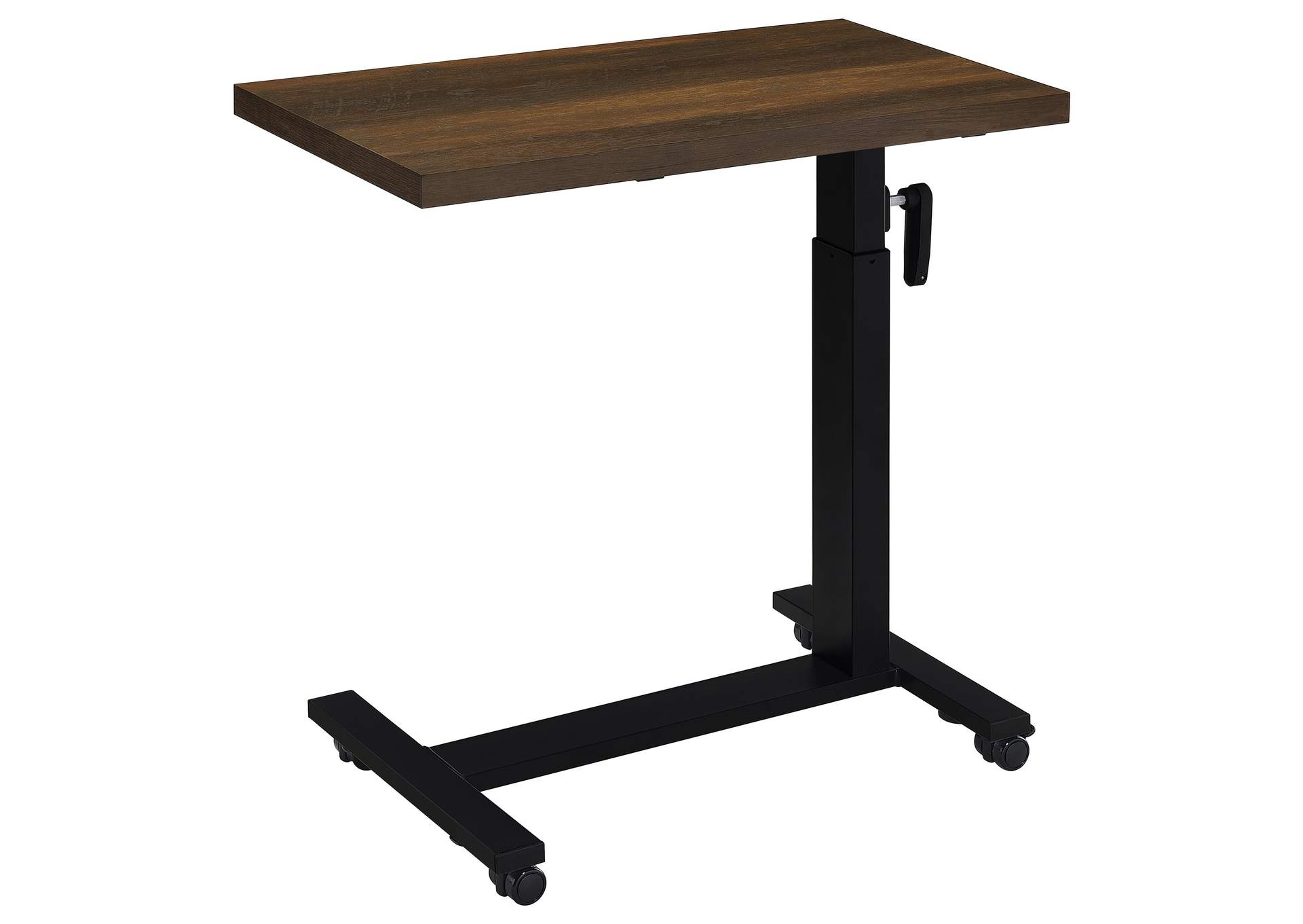 Westpark Height Adjustable Mobile Bedroom C-Table Dark Pine