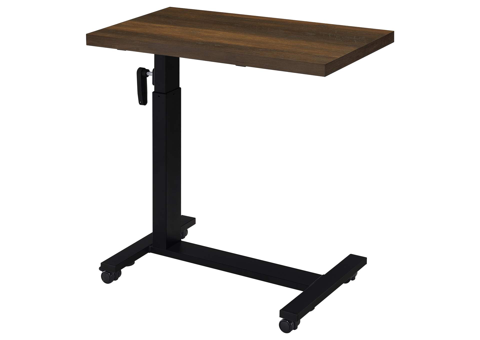 Westpark Height Adjustable Mobile Bedroom C-Table Dark Pine