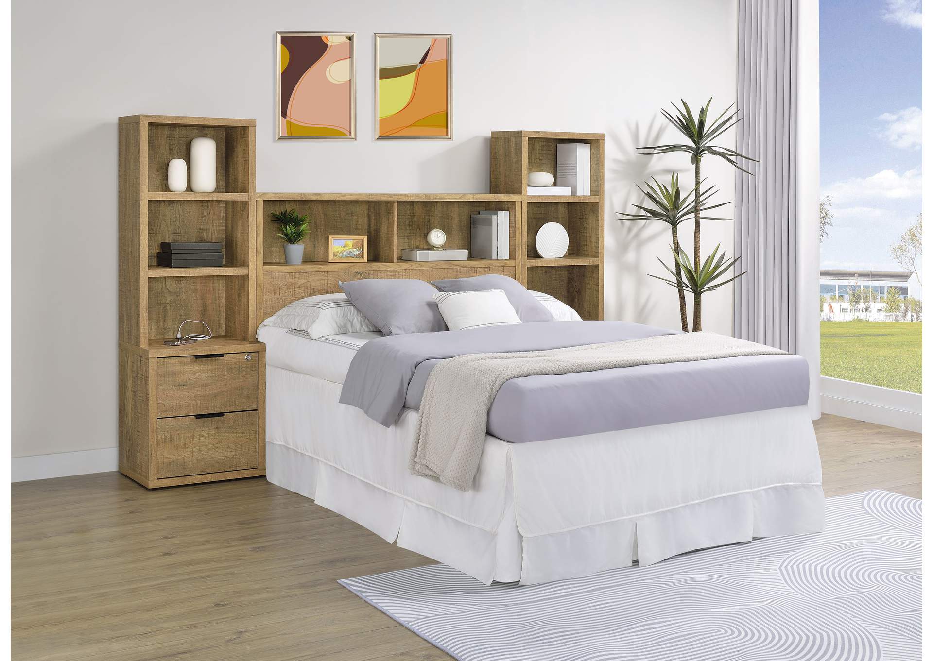 Westpark 49-inch Full Bookcase Headboard Mango