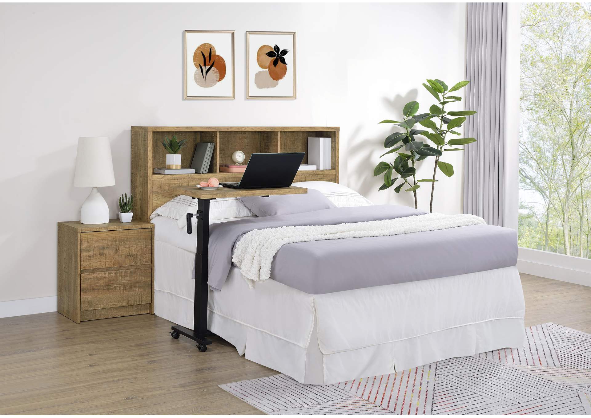 Westpark 49-inch Queen Bookcase Headboard Mango
