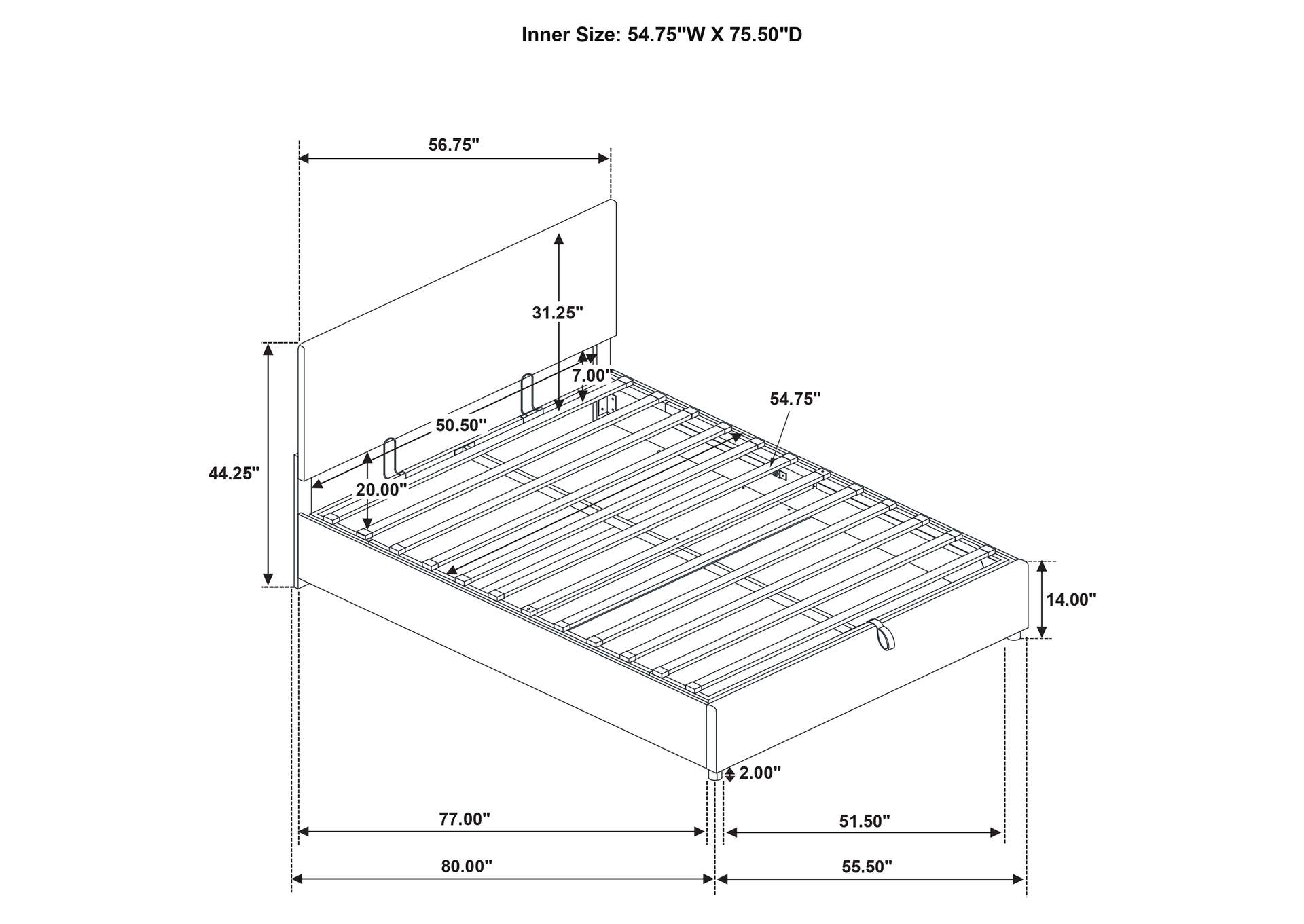 Reeves Upholstered Full Lift-Top Storage Platform Bed Tan image 10