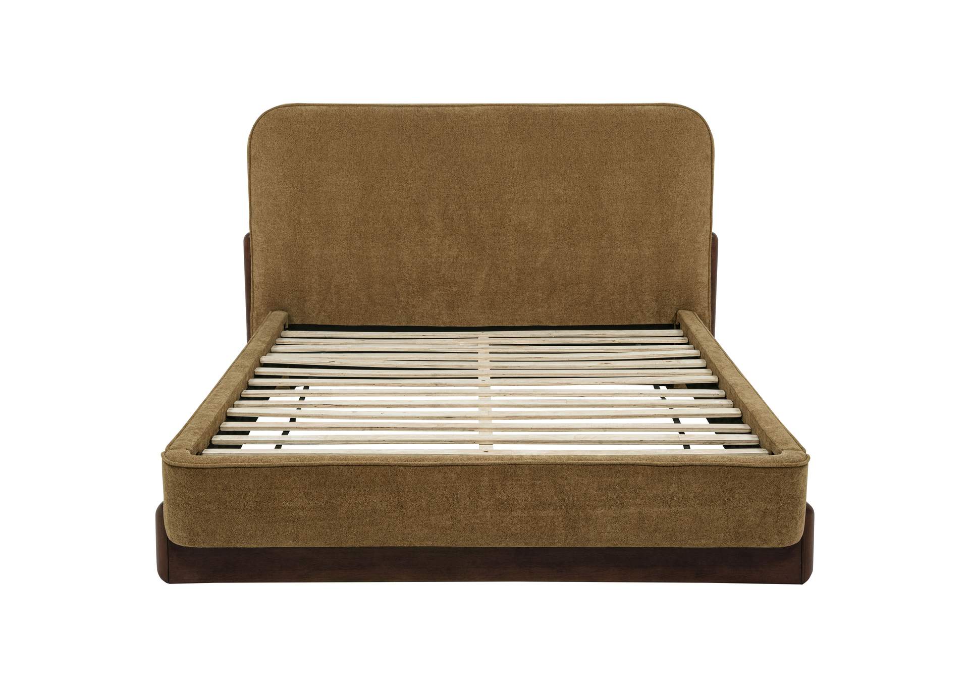 Baldacci Upholstered Queen Platform Bed Curry and Walnut image 5