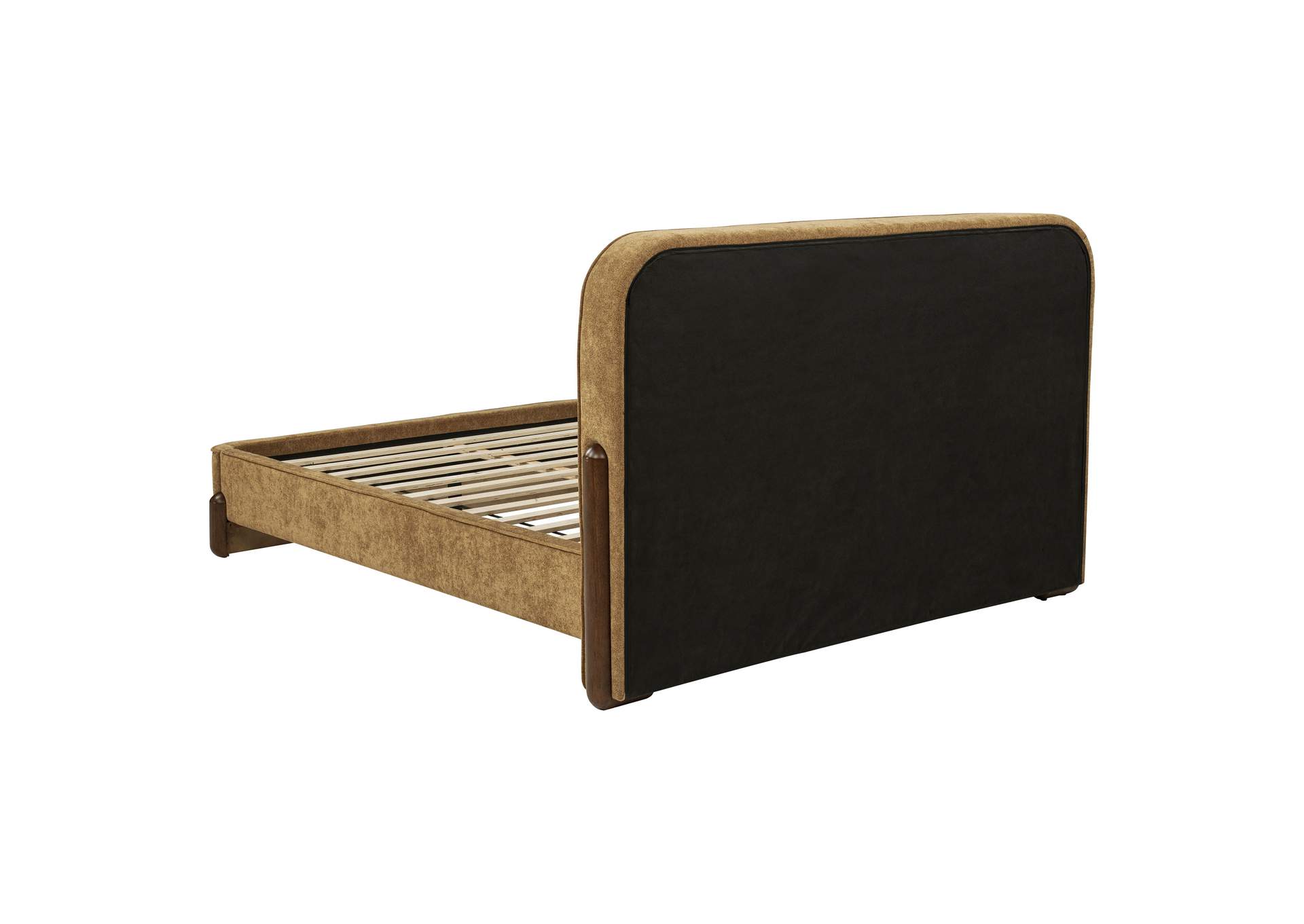 Baldacci Upholstered Queen Platform Bed Curry and Walnut image 6