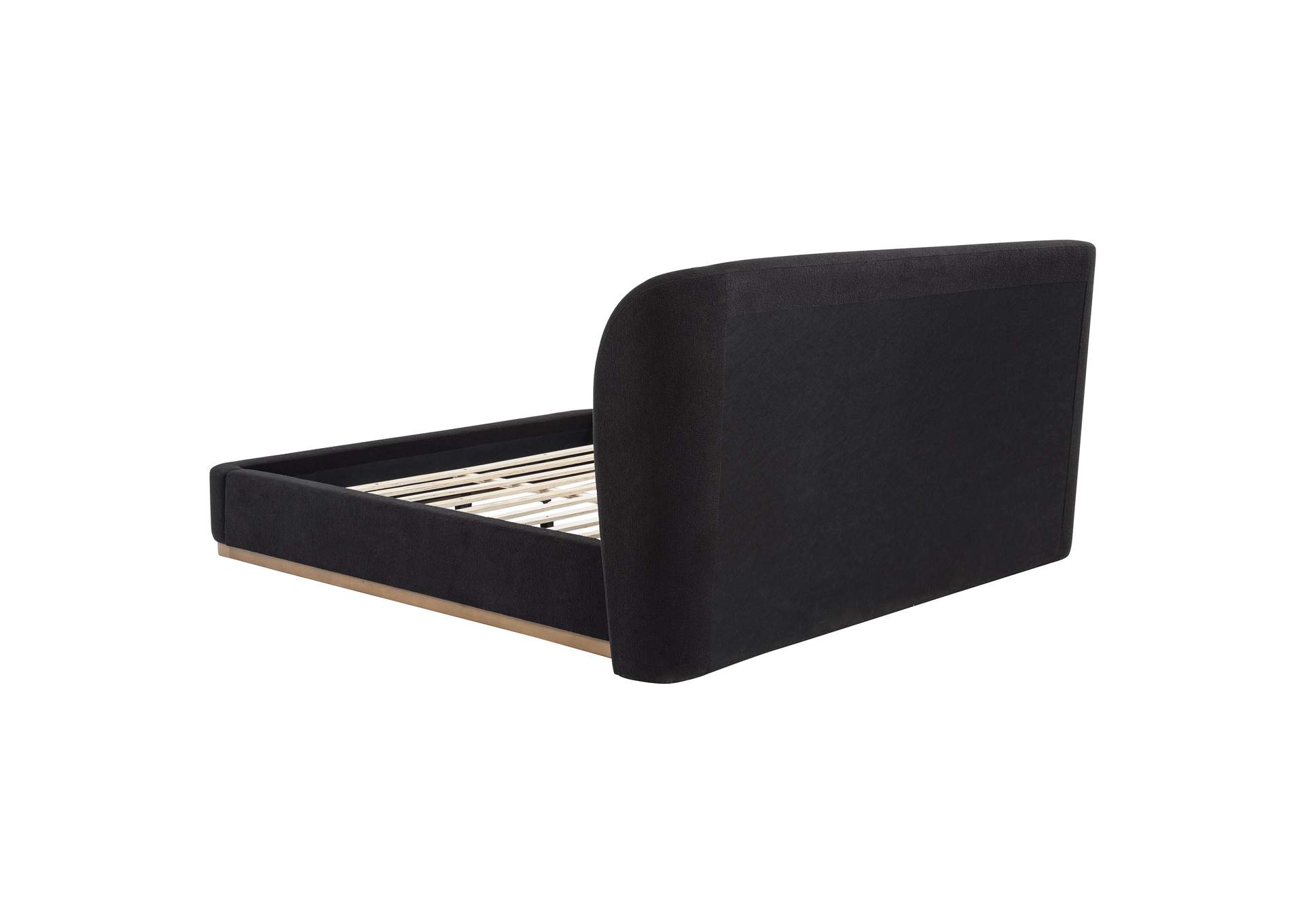 Blaire Upholstered California King Wingback Platform Bed Black image 6