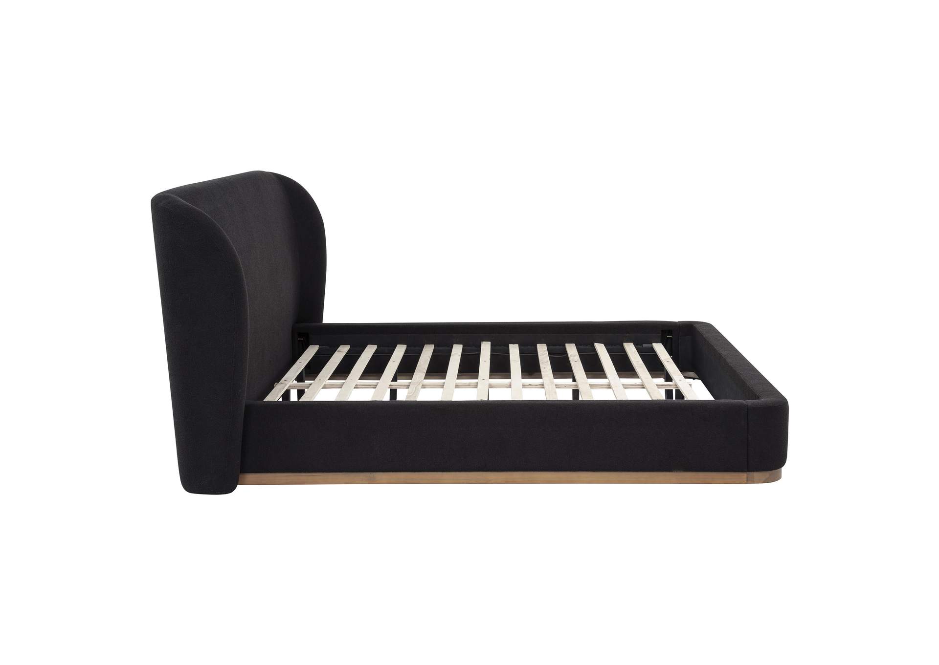 Blaire Upholstered California King Wingback Platform Bed Black image 7