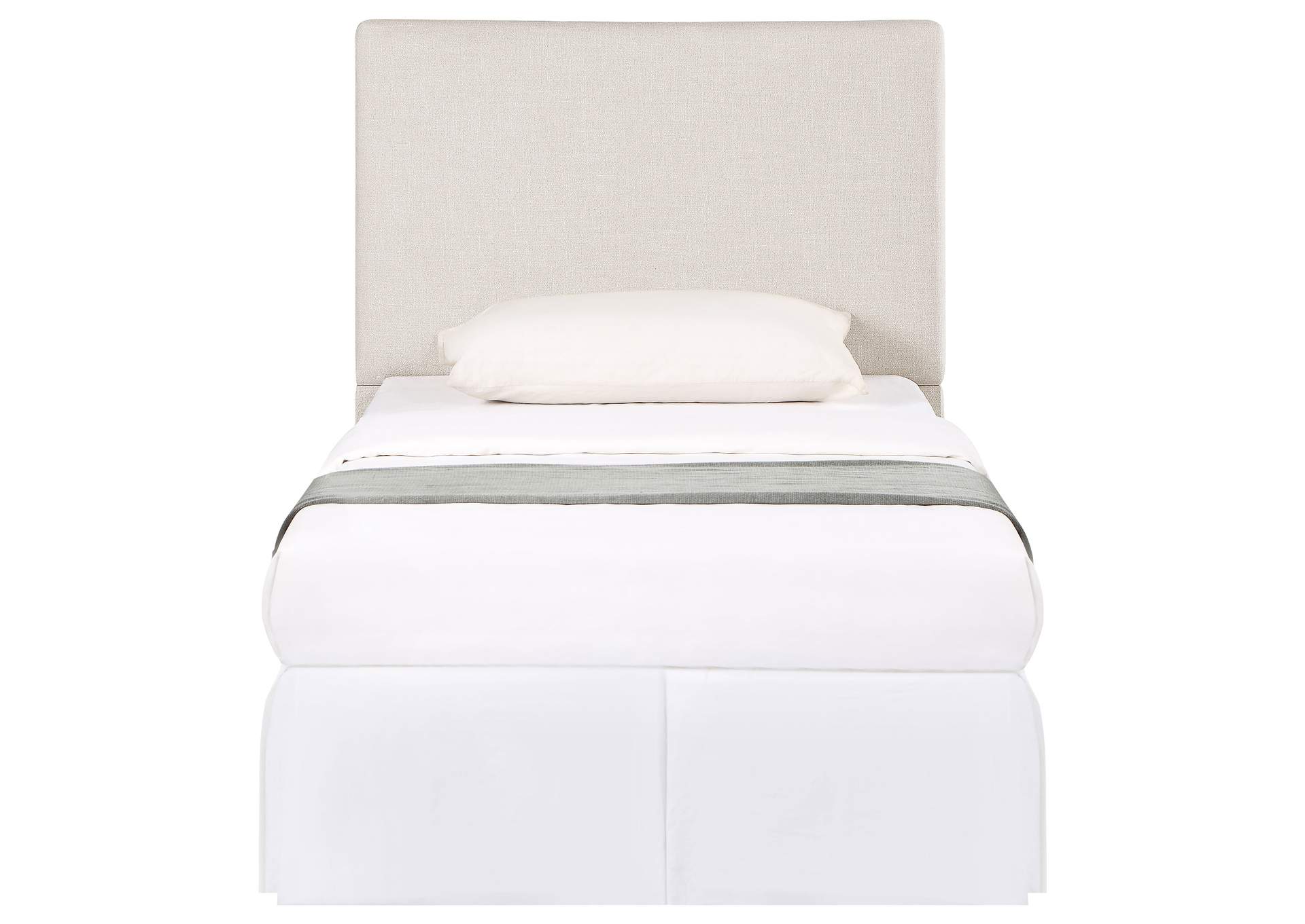 Pirro Upholstered Twin Panel Headboard Sand
