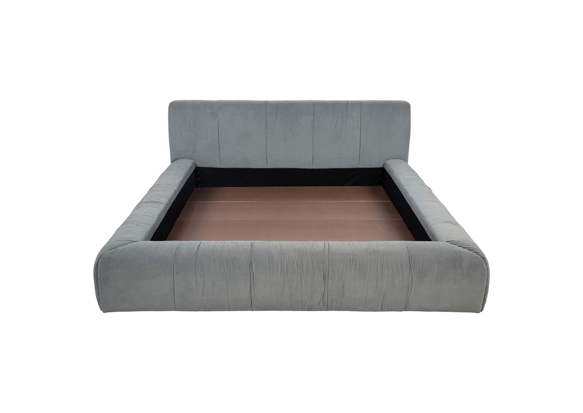 Wilshire Upholstered Eastern King Platform Bed Grey
